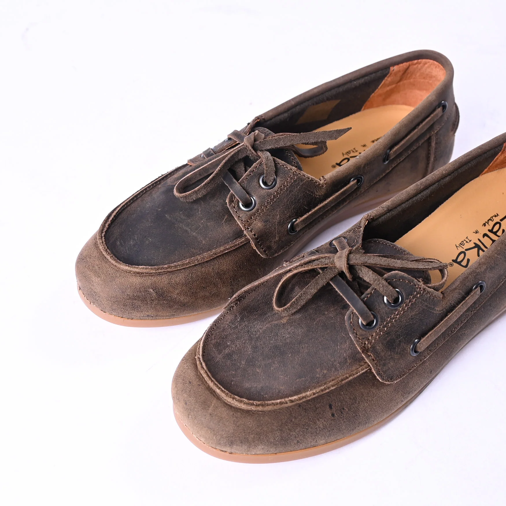 LATIKA - MOCASSINO NABUK MODELLO BARCA ART.LTK04/TM - TESTA DI MORO - Image 3