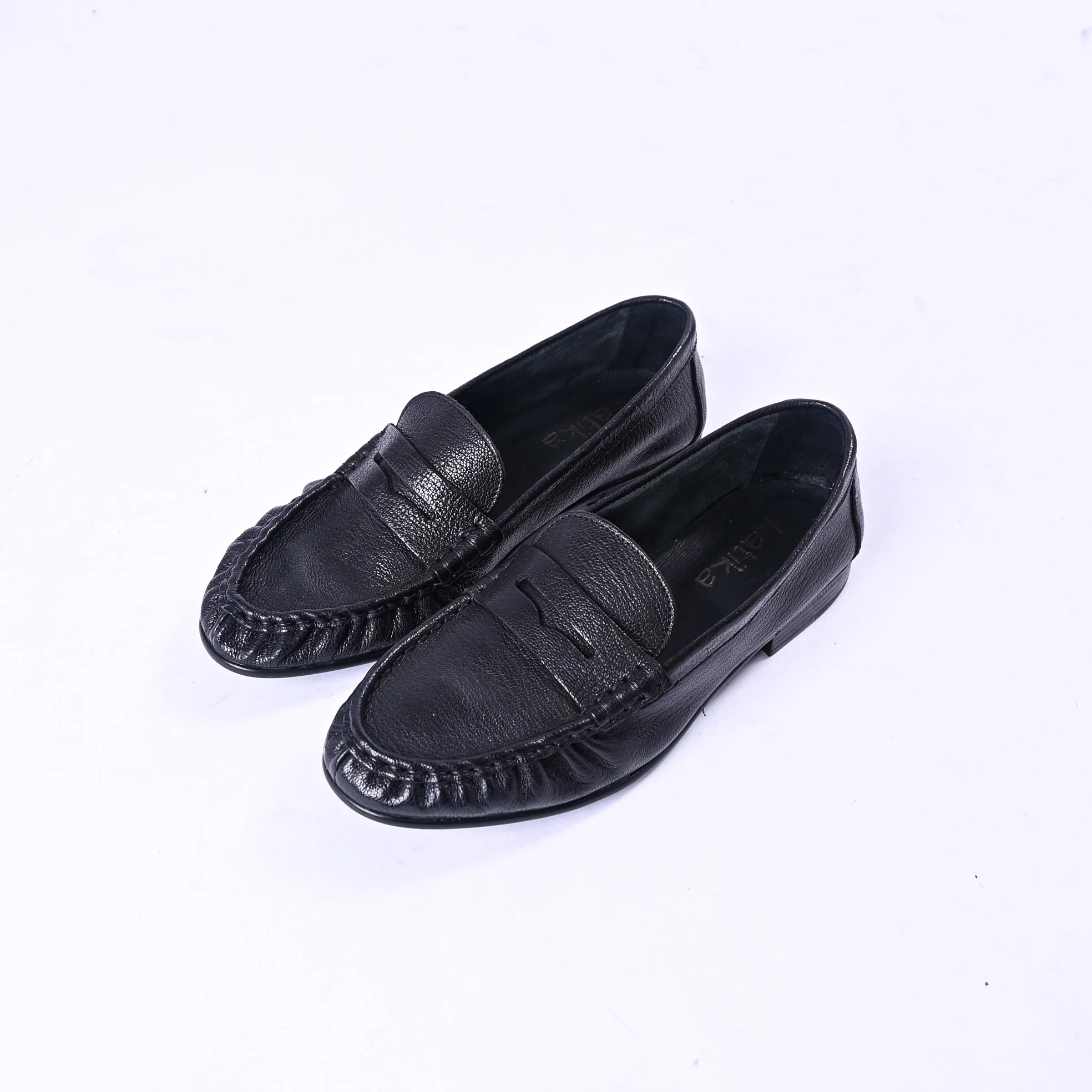 LATIKA - MOCASSINO PUNTA ARRICCIATA ART.MH136 - NERO