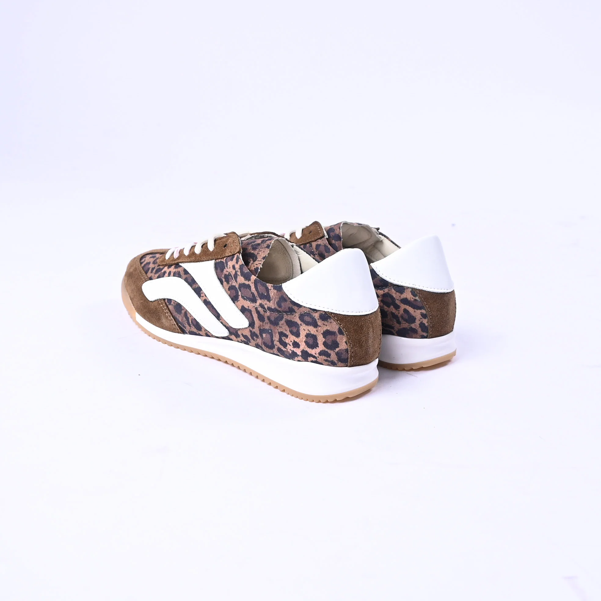LATIKA - SNEAKERS CAMOSCIO+ANIMALIER ART.LTK108 - TABACCO/BIANCO - Image 3