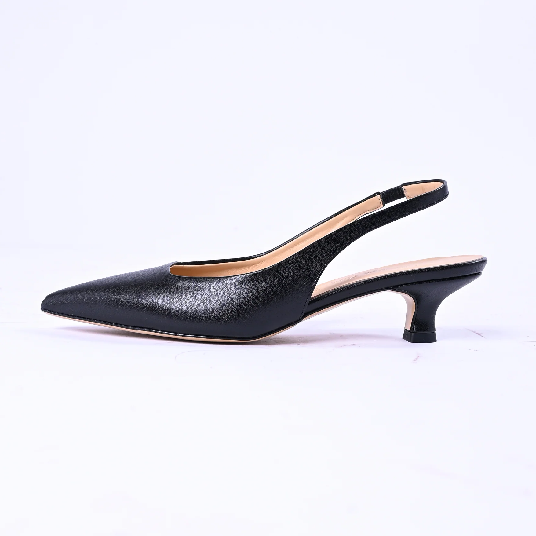 MARGOT - DECOLLETE' SPUNTATO KITTEN HEELS ART.894M002 - NERO - Image 2