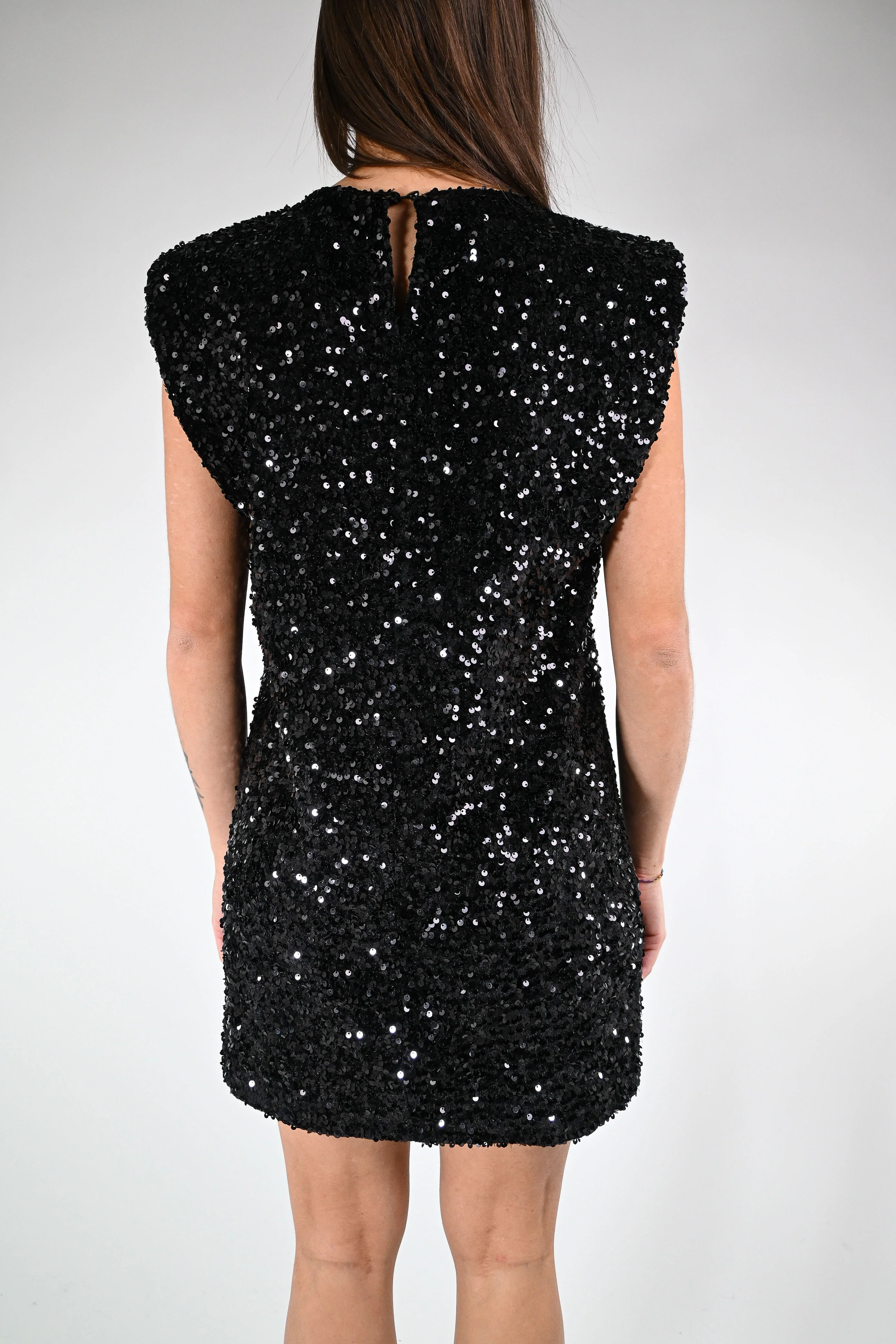 MOTEL - ABITO LONGUETTE IN PAILLETTES ART.W25AC57 - NERO - Image 5