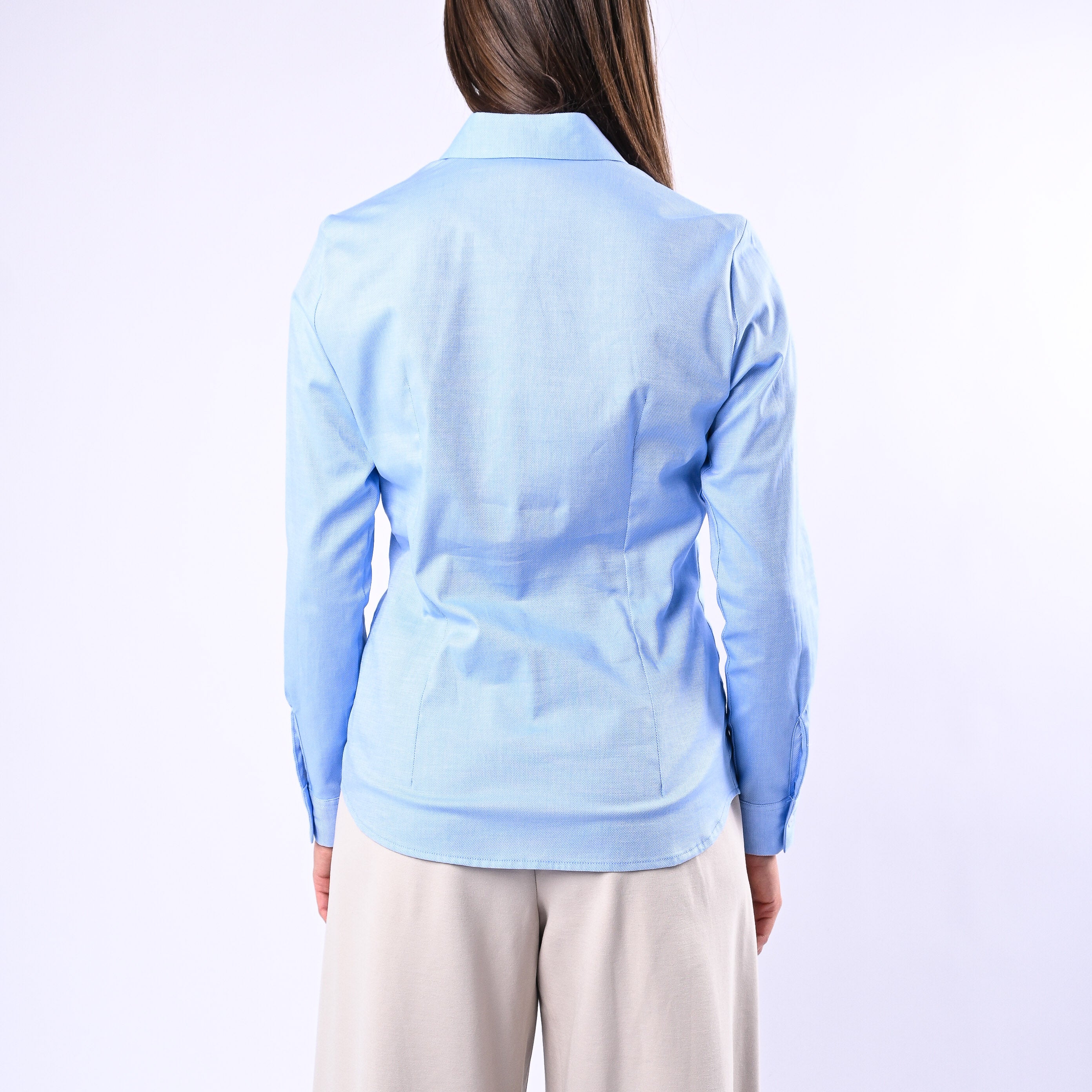 MOTEL - CAMICIA SLIM IN OXFORD ART.900/MO - AZZURRO - Image 4