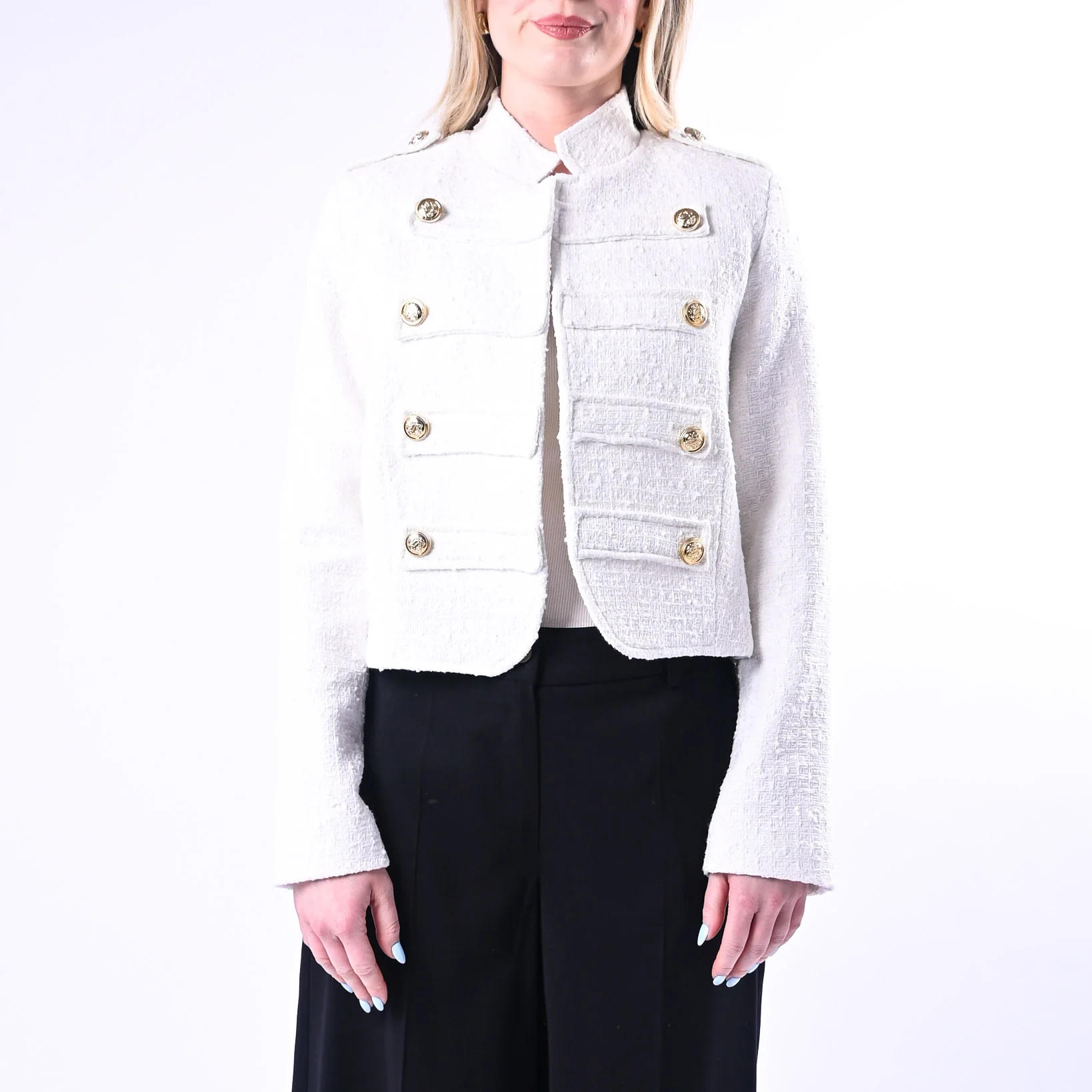 MOTEL - GIACCA CHANEL CON BOTTONI DORATI ART.26B4167/BI - BIANCO - Image 2