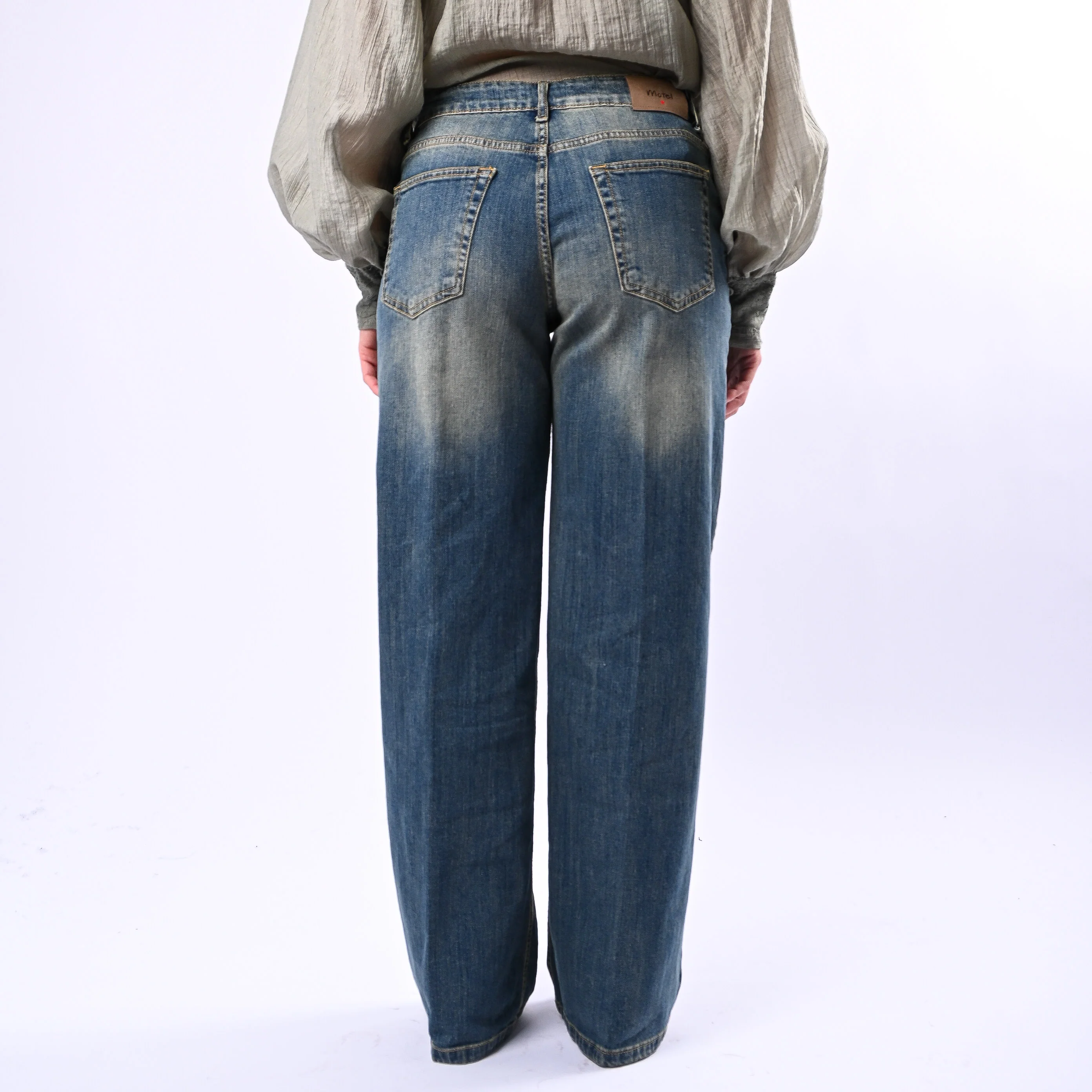 MOTEL - JEANS PALAZZO COMFORT ART.T522W630 -LAVAGGIO AL THE' - Image 3