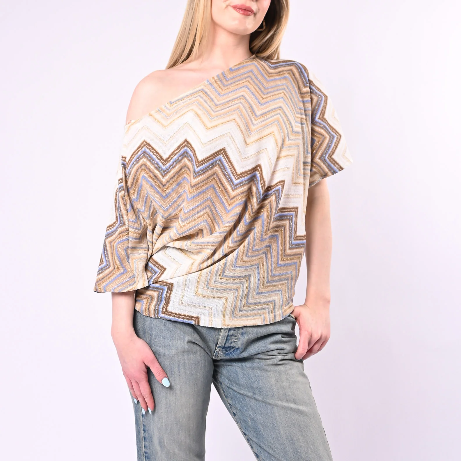 MOTEL - MAGLIA MISSONI CON SPALLA SCESA ART.S26ME40/F - FANTASIA