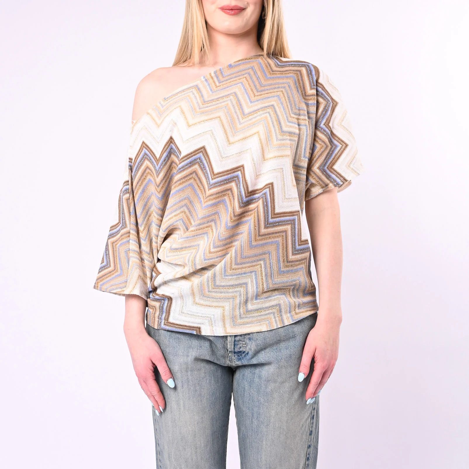 MOTEL - MAGLIA MISSONI CON SPALLA SCESA ART.S26ME40/F - FANTASIA - Image 2
