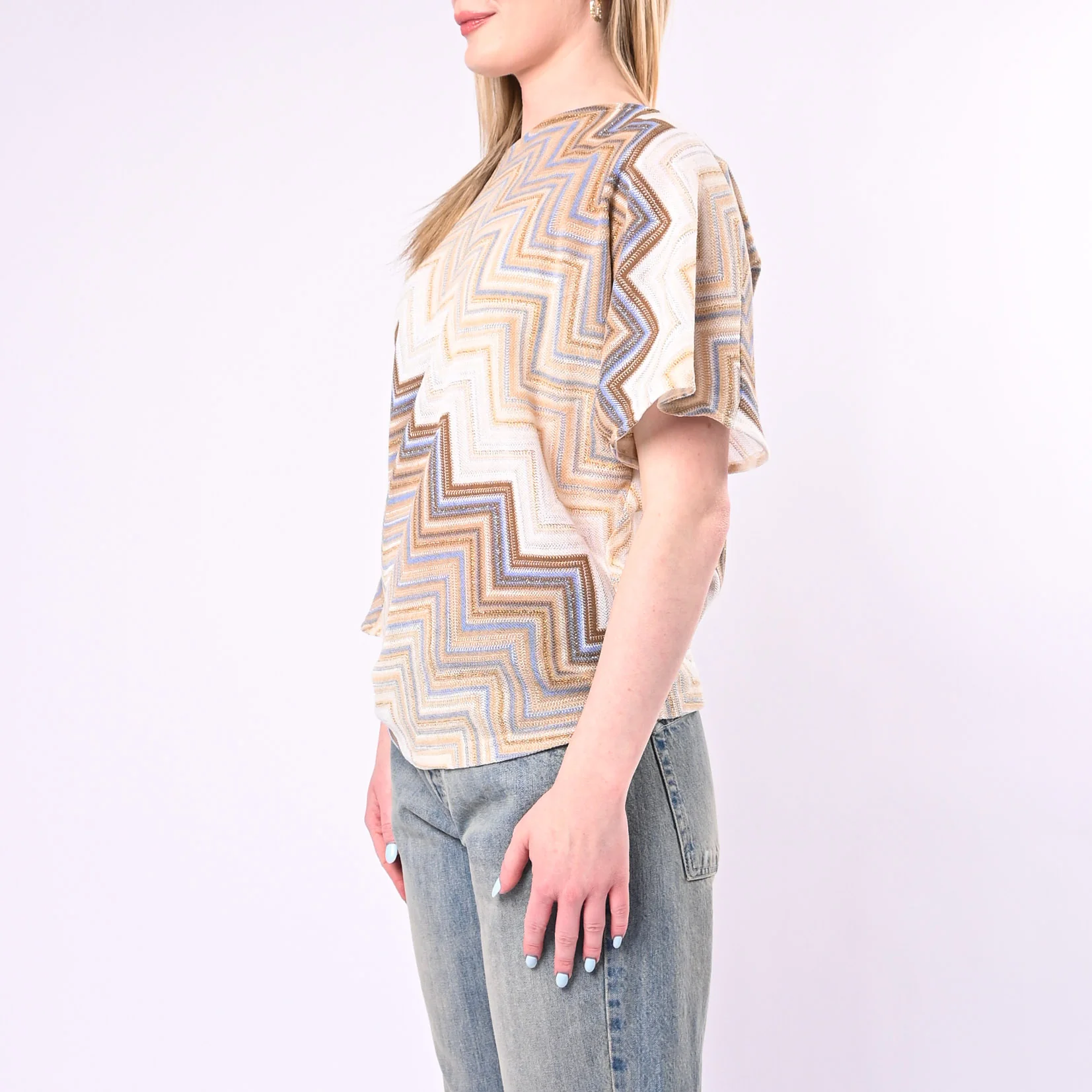 MOTEL - MAGLIA MISSONI CON SPALLA SCESA ART.S26ME40/F - FANTASIA - Image 3