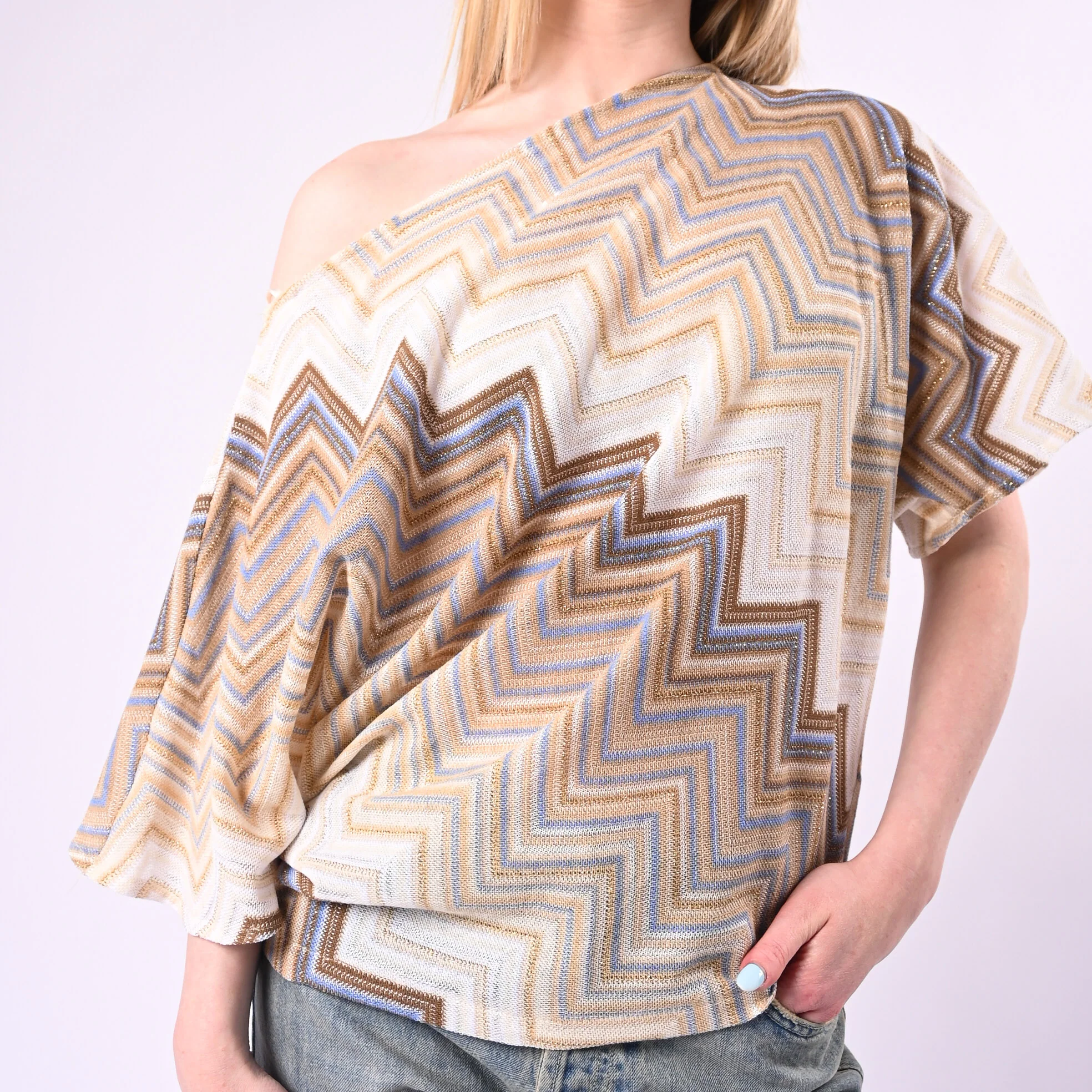 MOTEL - MAGLIA MISSONI CON SPALLA SCESA ART.S26ME40/F - FANTASIA - Image 5