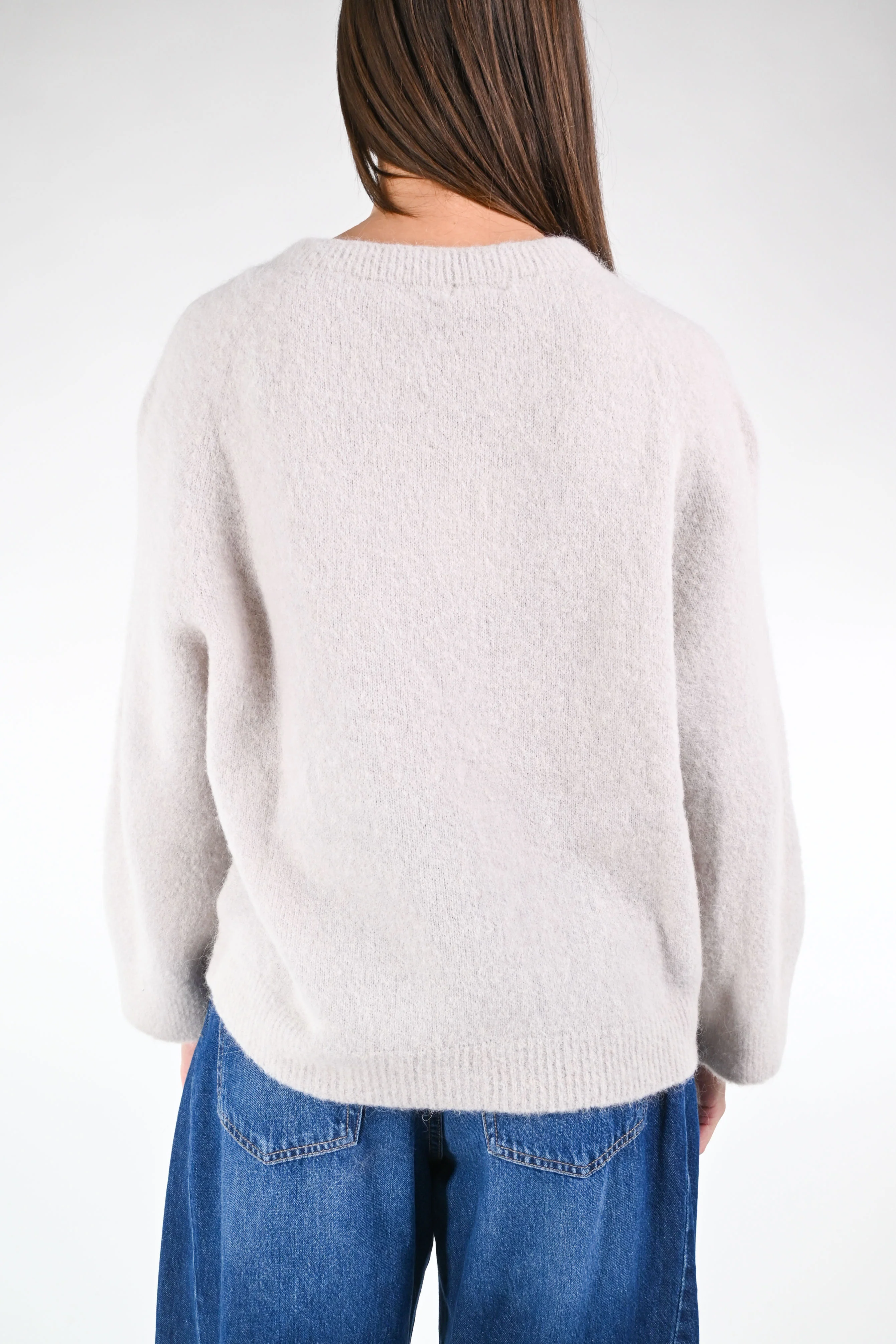 B LOVE - MAGLIA OVER IN ALPACA ART.W1039BA - BEIGE - Image 4