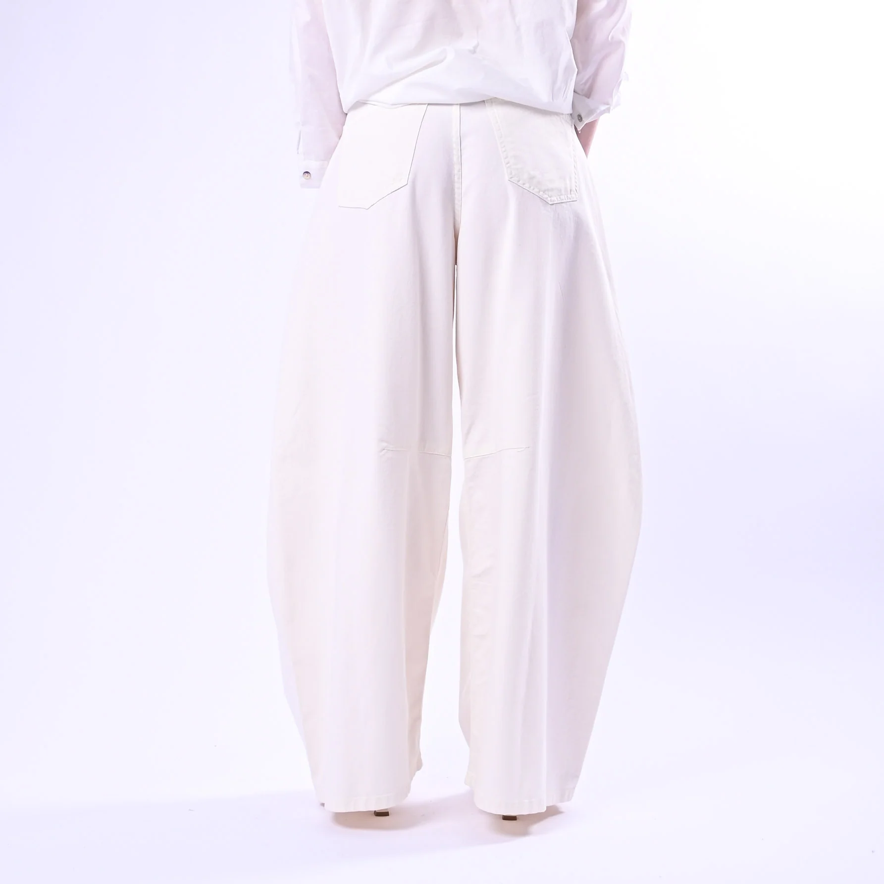 MOTEL - PANTALONE BALLON GABARDINA ART.3992B982/P - PANNA - Image 4