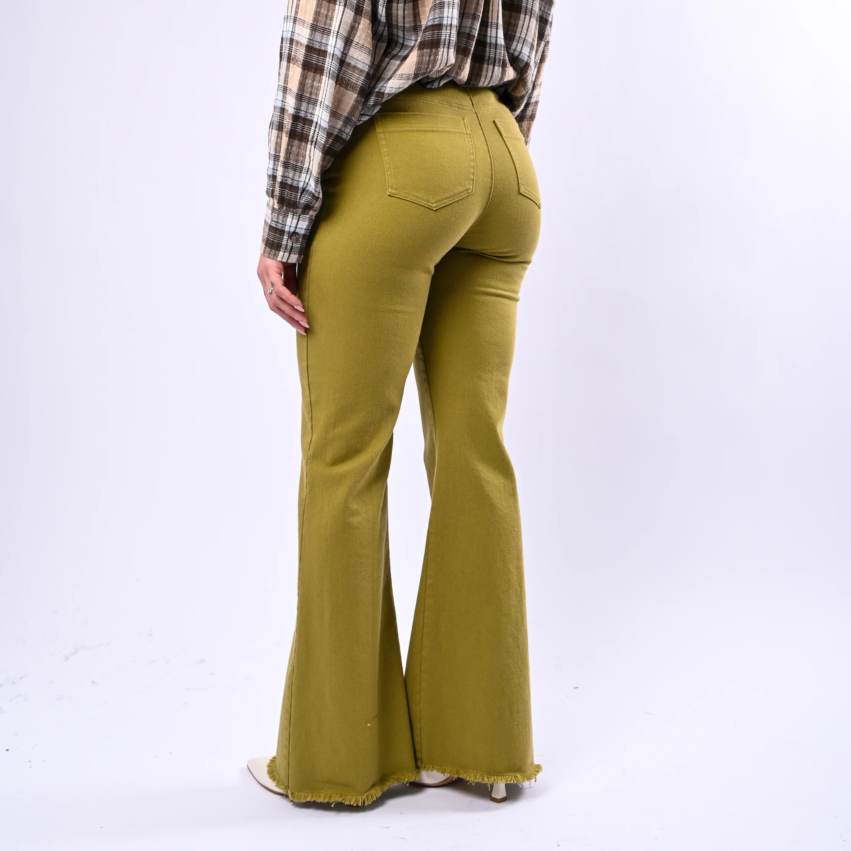 MOTEL- PANTALONE TROMBETTA SFRANGIATO ART.PA5427 - BULL DENIM OLIO - Image 5