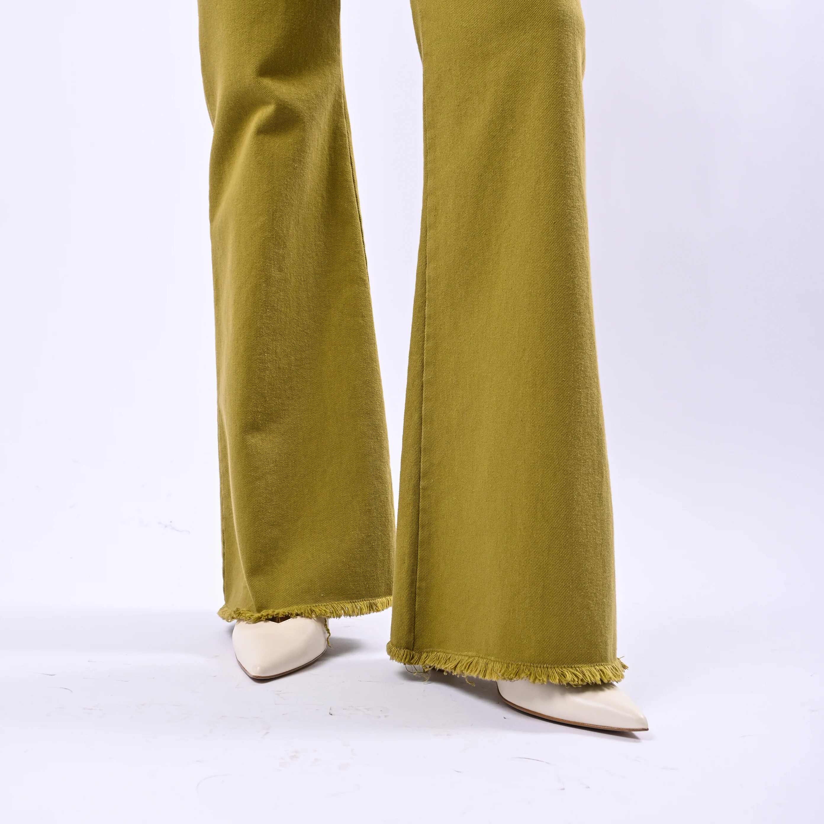 MOTEL- PANTALONE TROMBETTA SFRANGIATO ART.PA5427 - BULL DENIM OLIO - Image 6