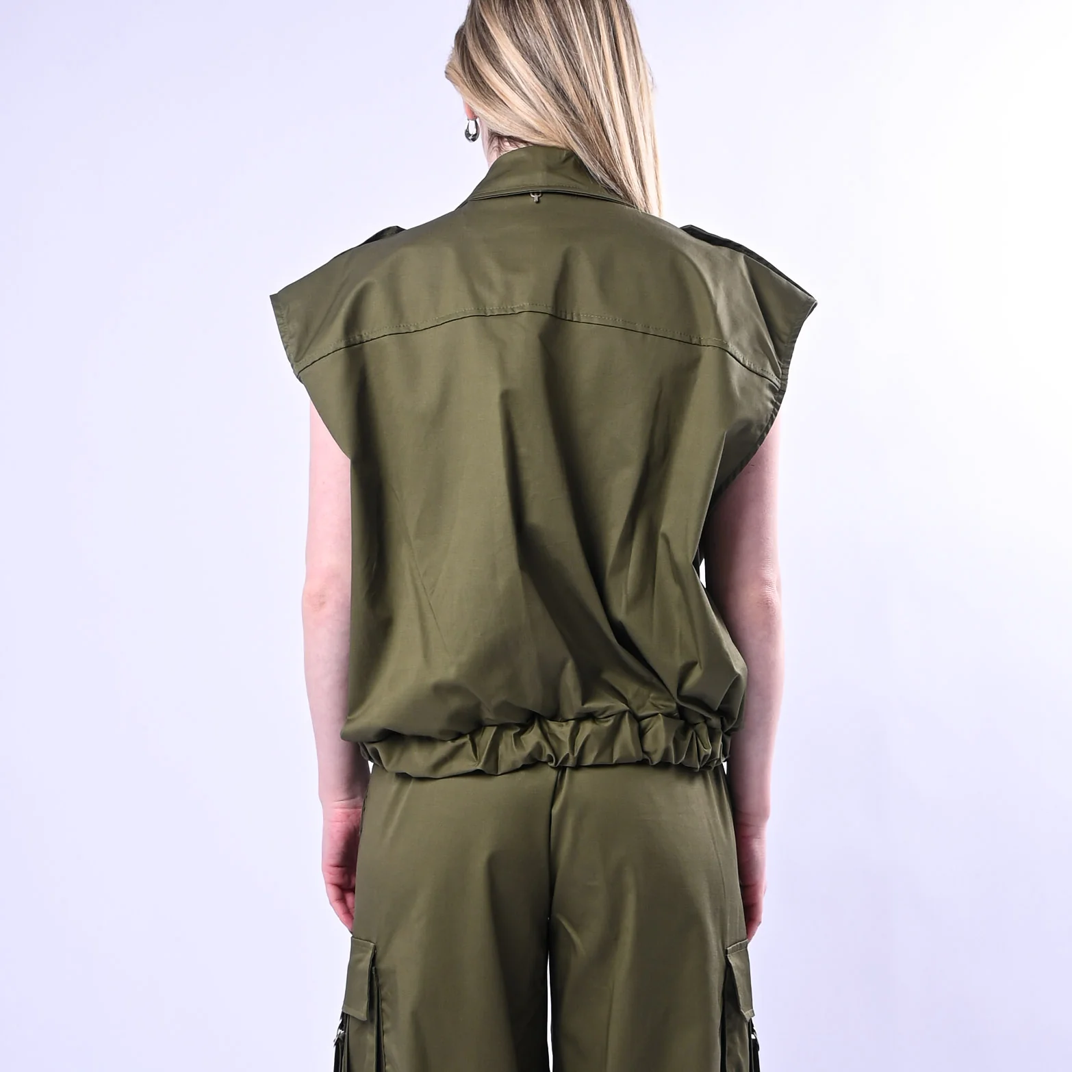 PHILIA LOFT - GILET SAFARI CON TASCONI ART.D02N0663 - MILITARE - Image 5