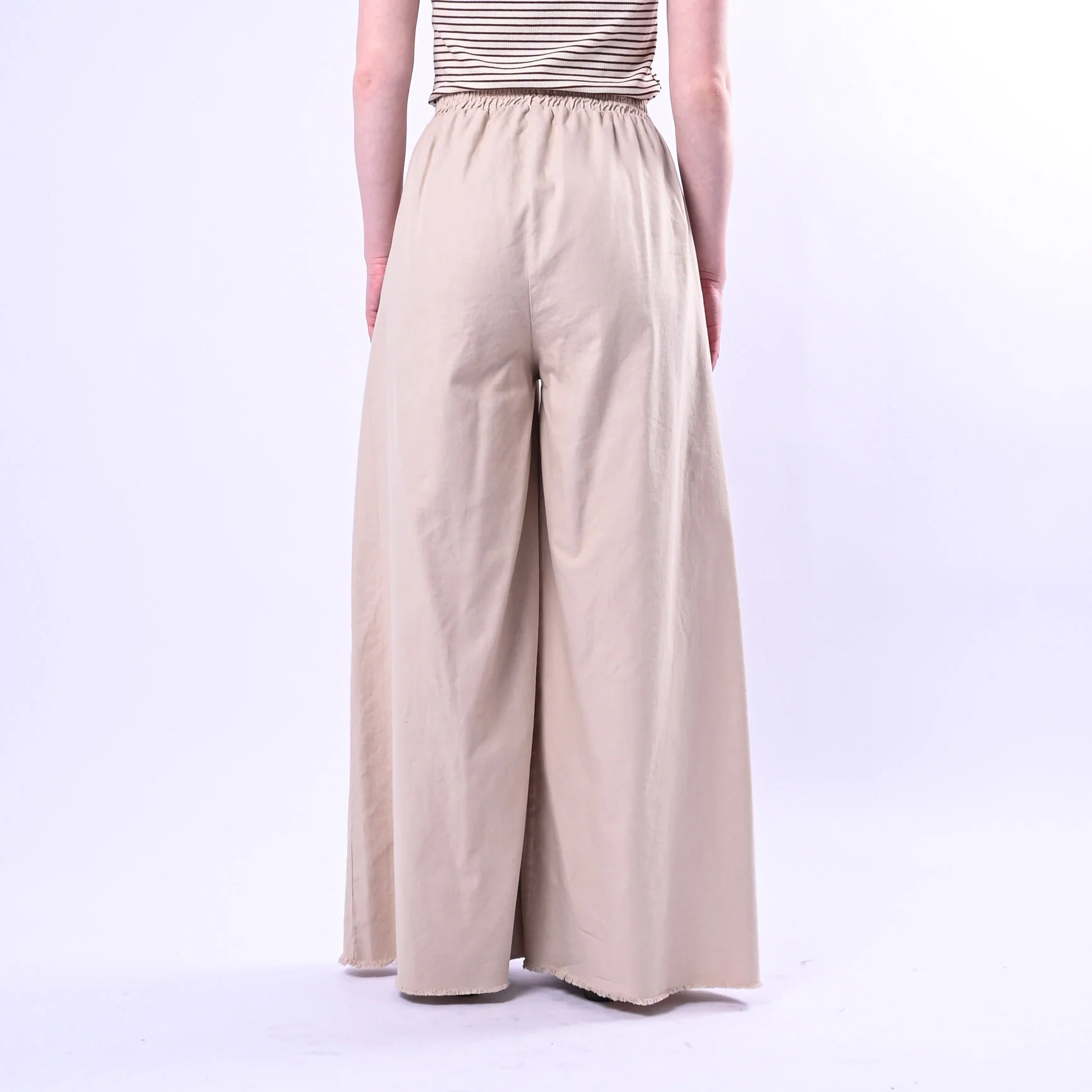 PHILIA LOFT - PANTALONE PALAZZO FLUIDO COULISSE ART.R02L0433 - SABBIA - Image 4