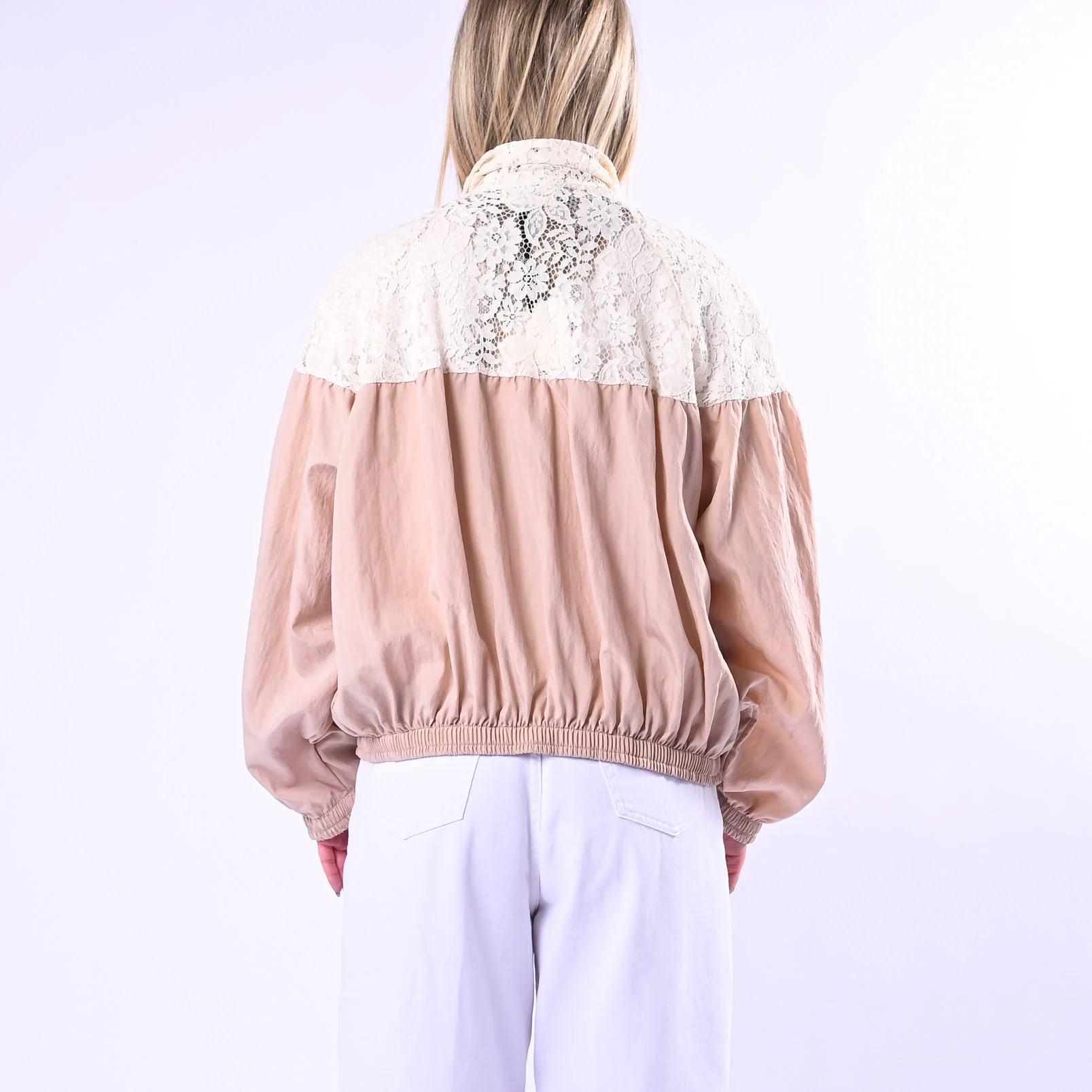 VICOLO - BOMBER OVER PIZZO E LYOCELL ART.TAB2065/B - BEIGE - Image 3