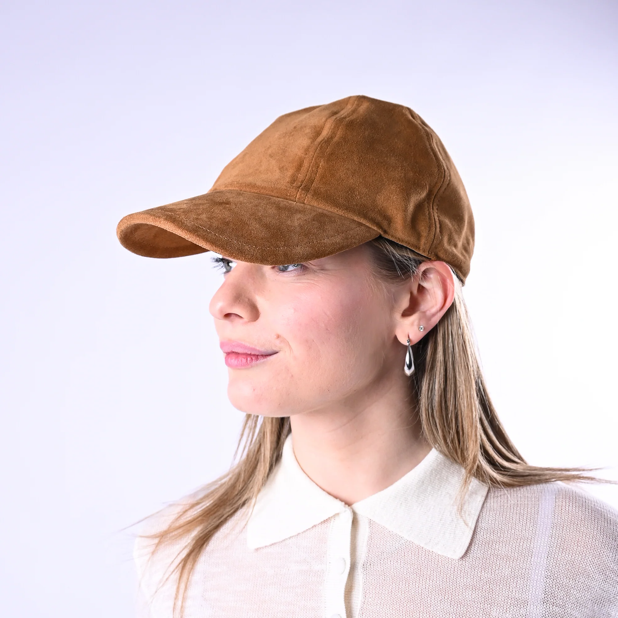 RECUPERO - CAPPELLINO BASEBALL IN CAMOSCIO ART.MZ002 - CUOIO