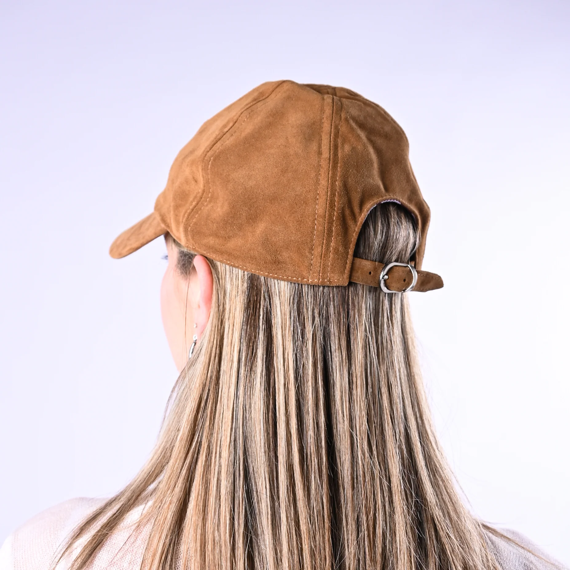 RECUPERO - CAPPELLINO BASEBALL IN CAMOSCIO ART.MZ002 - CUOIO - Image 2