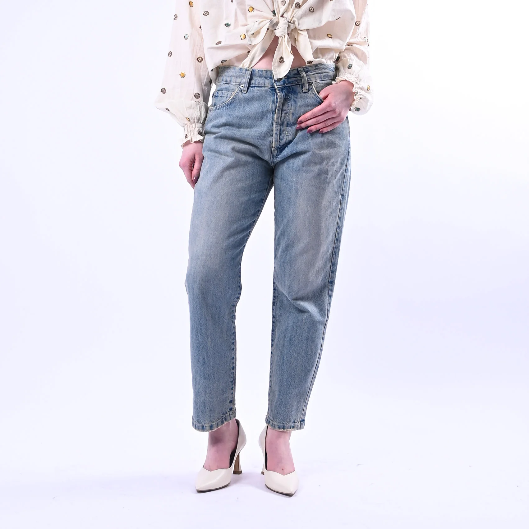 RECUPERO - JEANS BOYFRIEND ART.FUJI/MB2 - LAVAGGIO CHIARO AL THE'