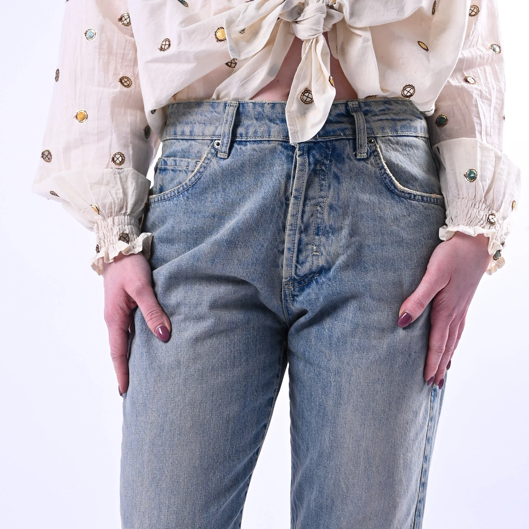 RECUPERO - JEANS BOYFRIEND ART.FUJI/MB2 - LAVAGGIO CHIARO AL THE' - Image 5