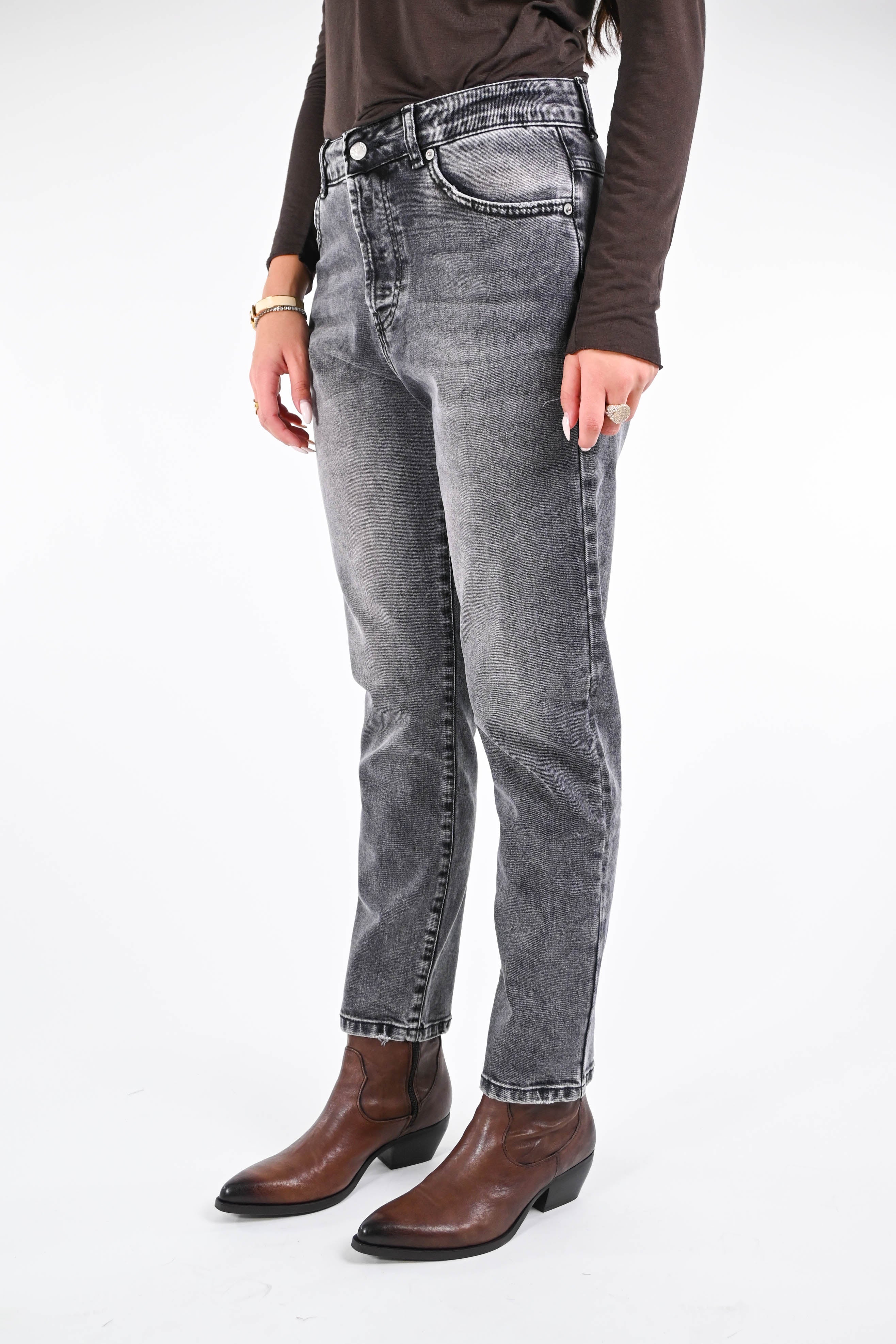 RECUPERO - JEANS BOYFRIEND ART.GRACE  - LAVAGGIO GRIGIO - Image 3
