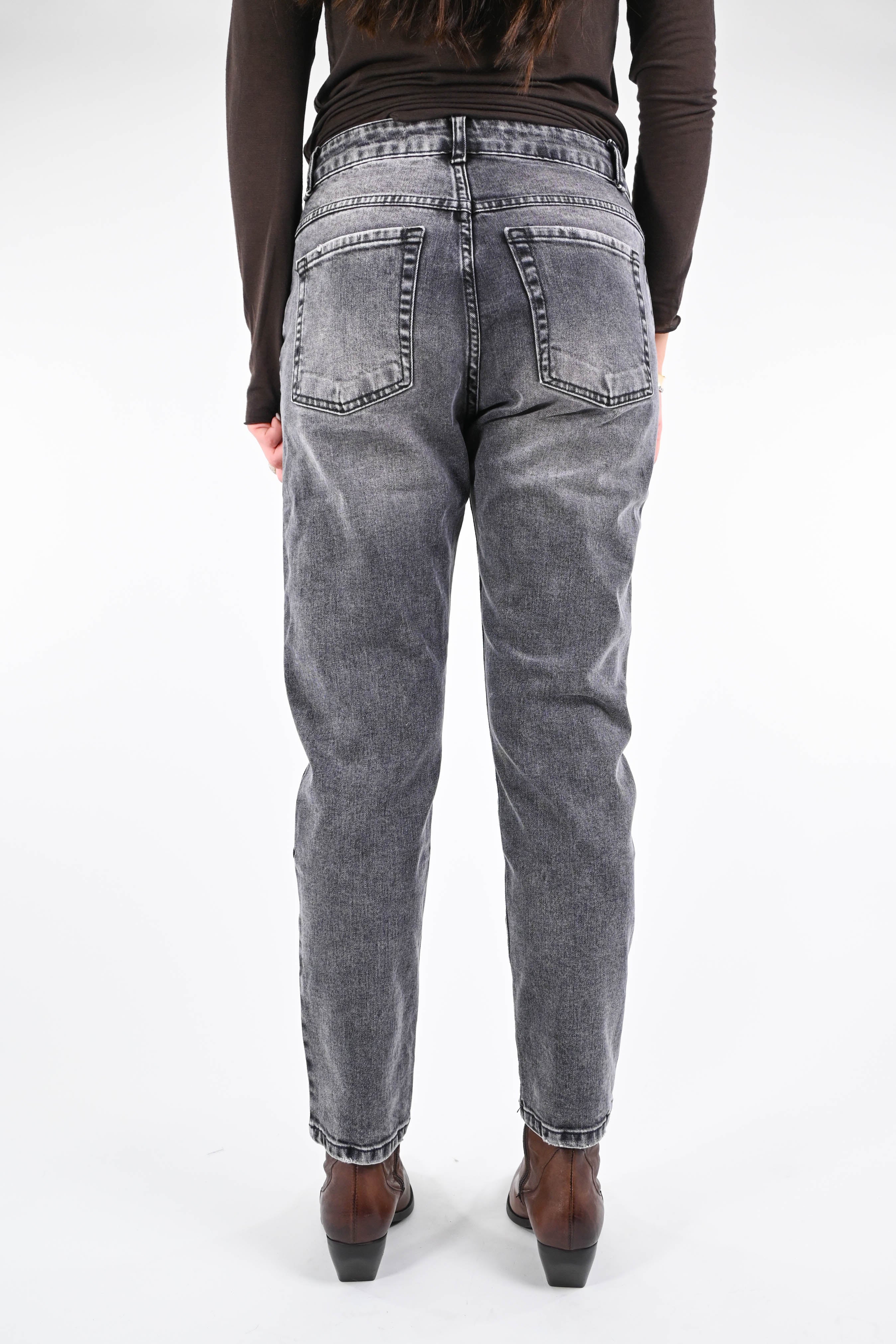 RECUPERO - JEANS BOYFRIEND ART.GRACE  - LAVAGGIO GRIGIO - Image 4
