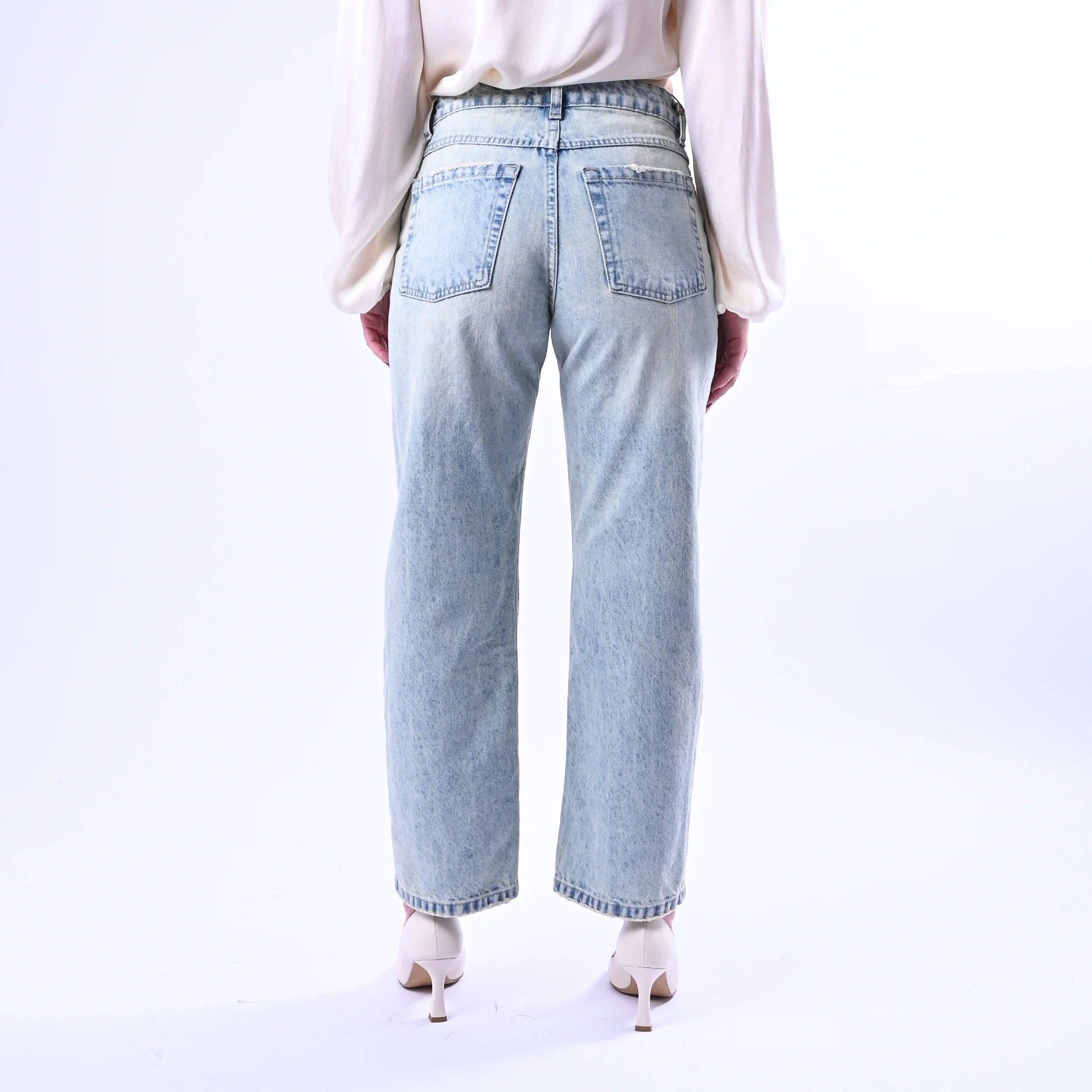 RECUPERO - JEANS REGULAR ART.ZAHIRA/MB4 - LAVAGGIO CHIARO AL THE' - Image 4