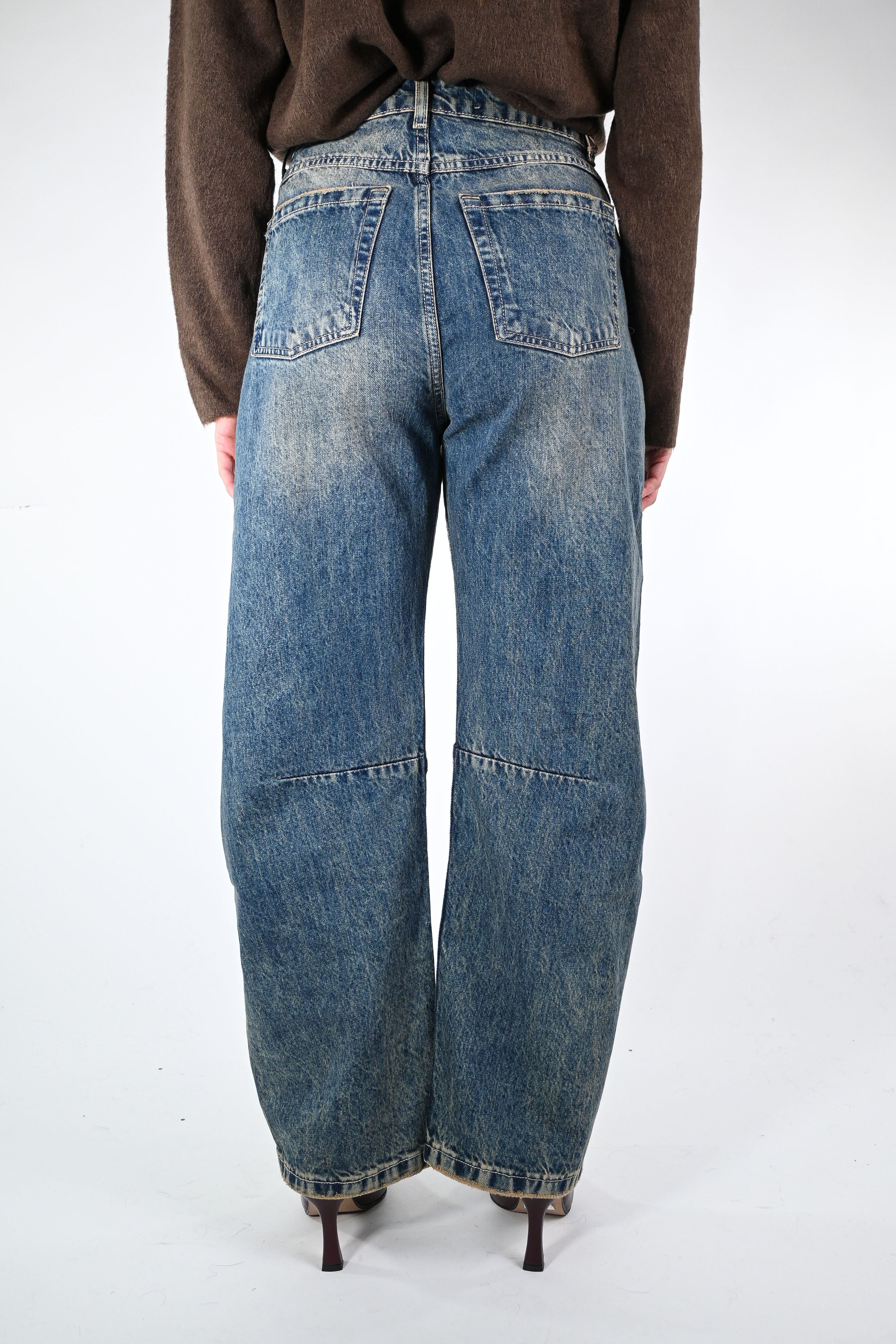 RECUPERO - JEANS EGG-FIT CON RIPRESE ART.ROBI - LAVAGGIO AL THE' - Image 4
