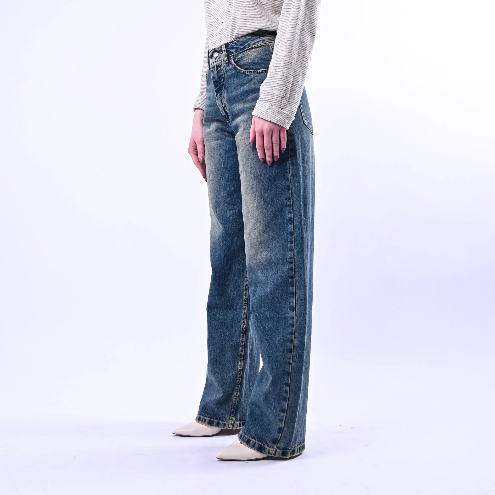 RECUPERO - JEANS STRAIGHT FERMO ART.VEGA-STN - LAVAGGIO MEDIO AL THE' - Image 2