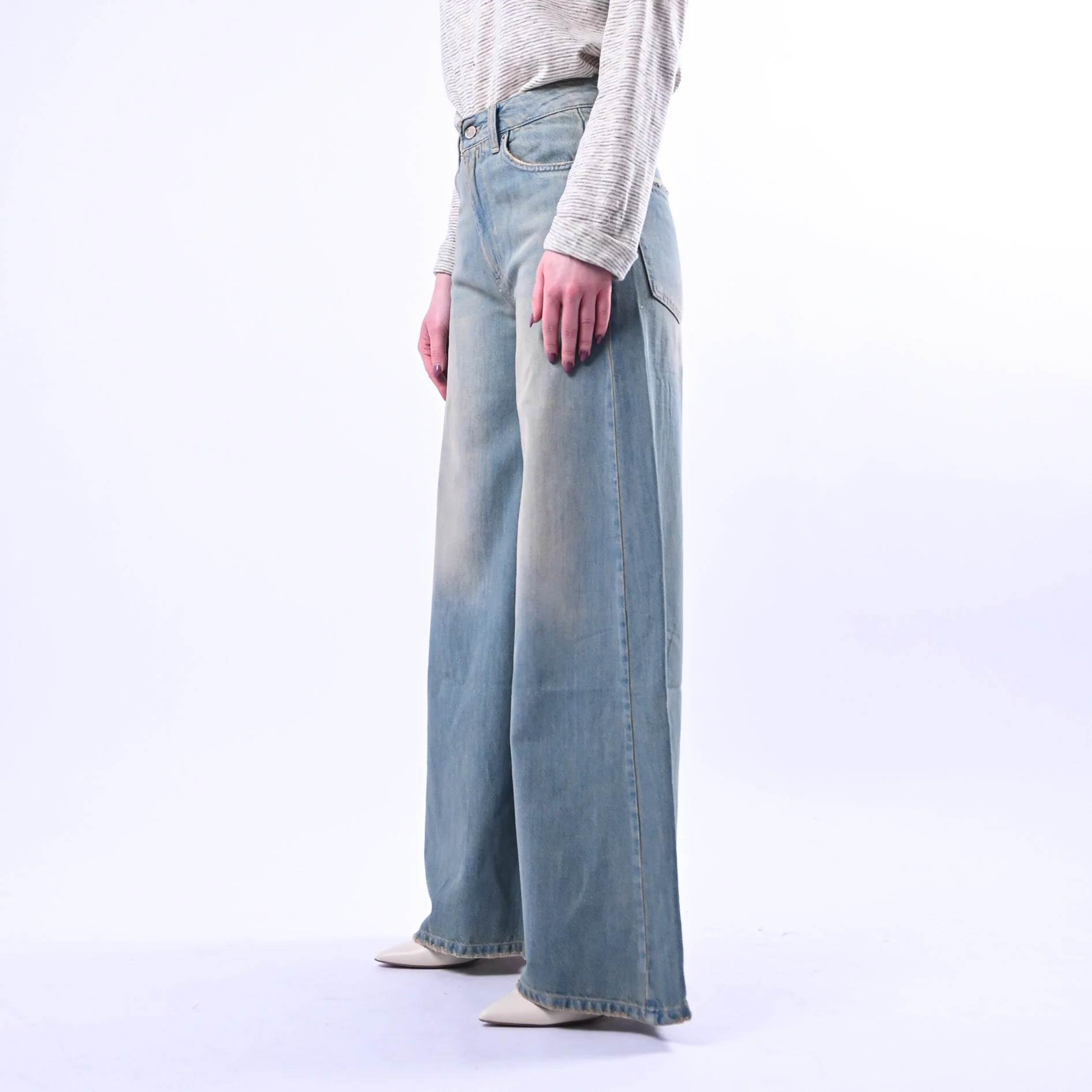 RECUPERO - JEANS WIDE LEG IN TENCEL ART.CORE-XM - LAVAGGIO CHIARO AL THE' - Image 3