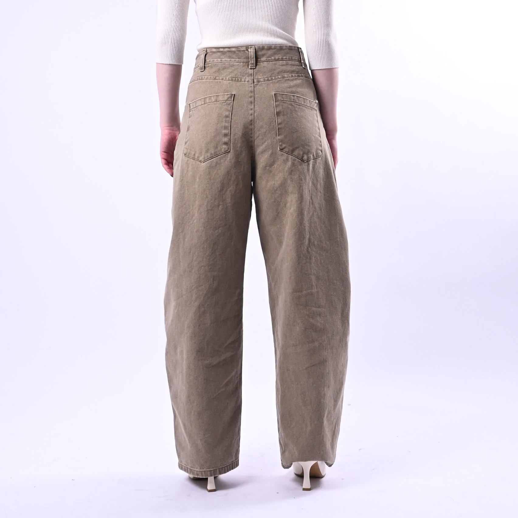 RECUPERO - PANTALONE BALLOON EDEN BULL DENIM ART.30463/B - ACID WASH CAMMELLO - Image 4