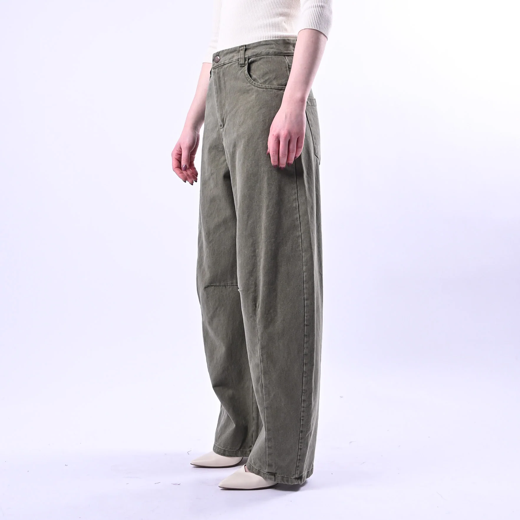 RECUPERO - PANTALONE BALLOON EDEN BULL DENIM ART.30463/B - ACID WASH VERDE - Image 3