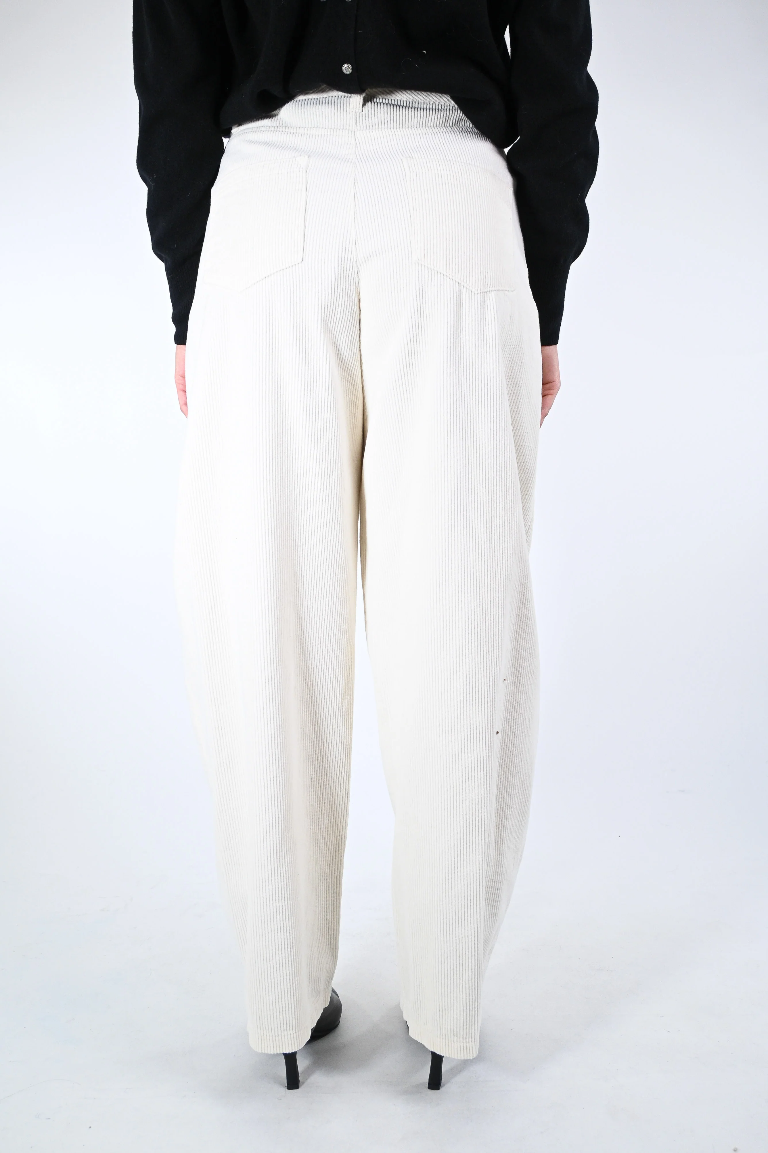 RECUPERO - PANTALONE BALLOON IN VELLUTO ART.30463/L - BURRO - Image 4