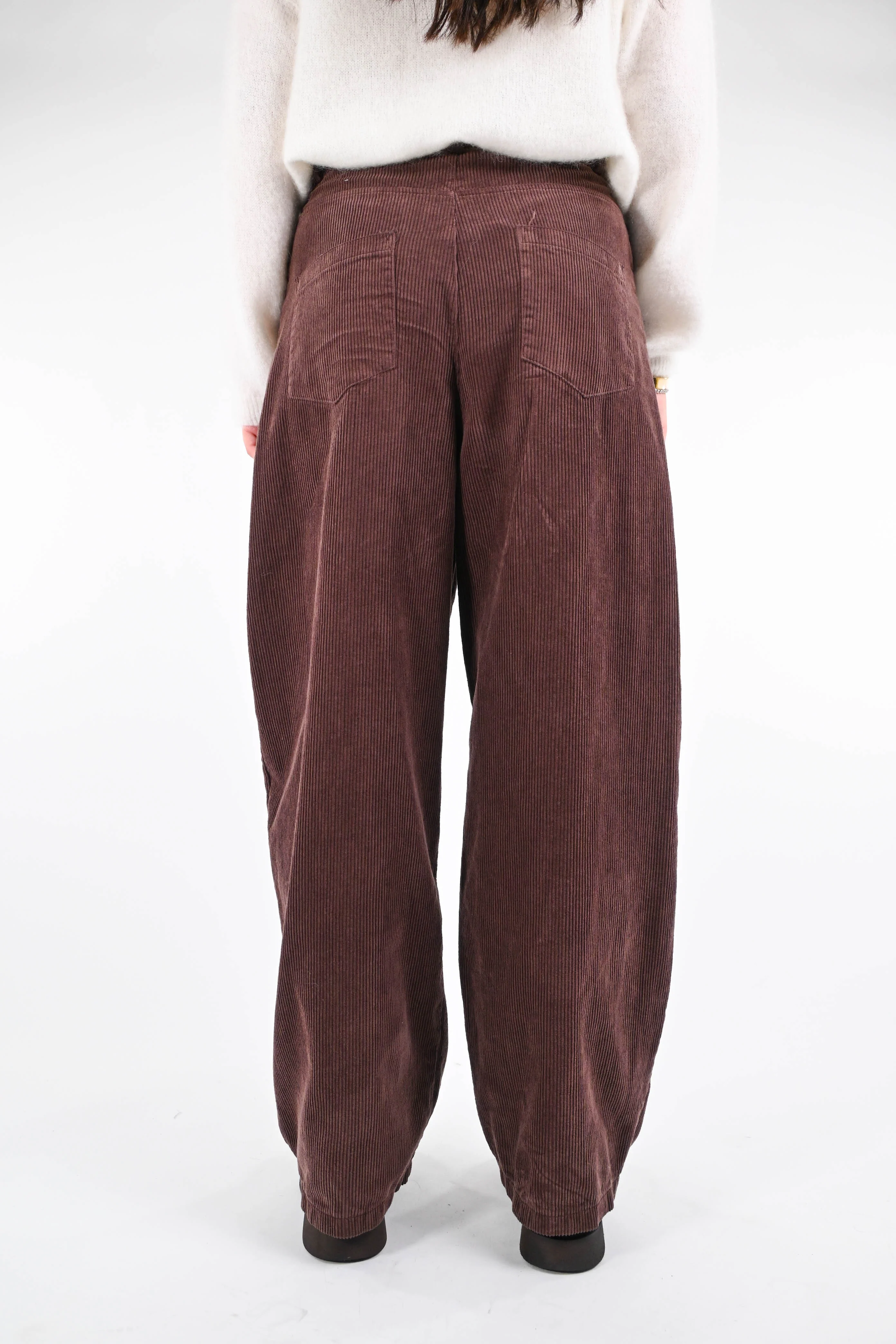 RECUPERO - PANTALONE BALLOON IN VELLUTO ART.30463/V - MORO - Image 4