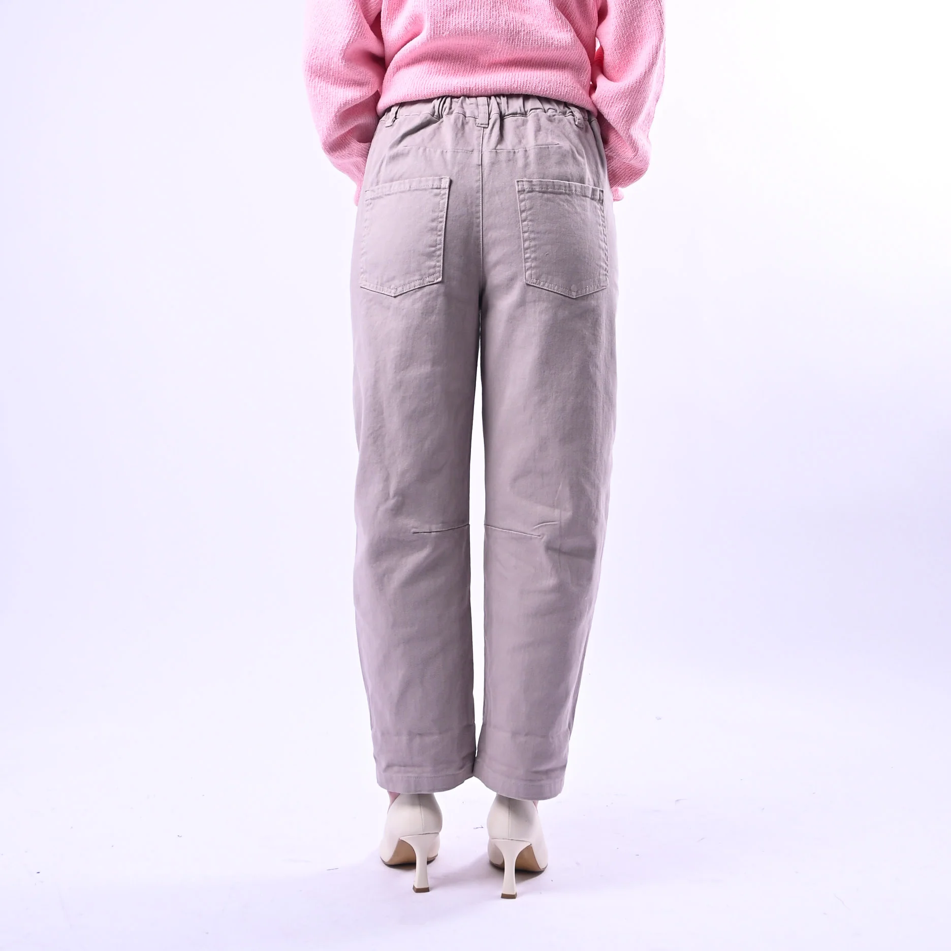 RECUPERO - PANTALONE BARREL BABY ELASTICO DIETRO ART.30325/B - BULL GRIGIO CHIARO - Image 3