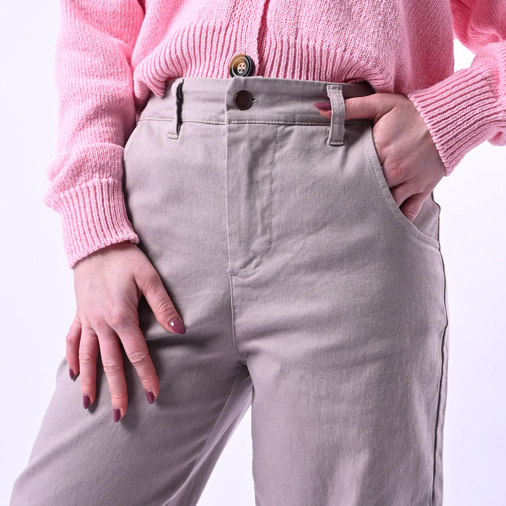 RECUPERO - PANTALONE BARREL BABY ELASTICO DIETRO ART.30325/B - BULL GRIGIO CHIARO - Image 4