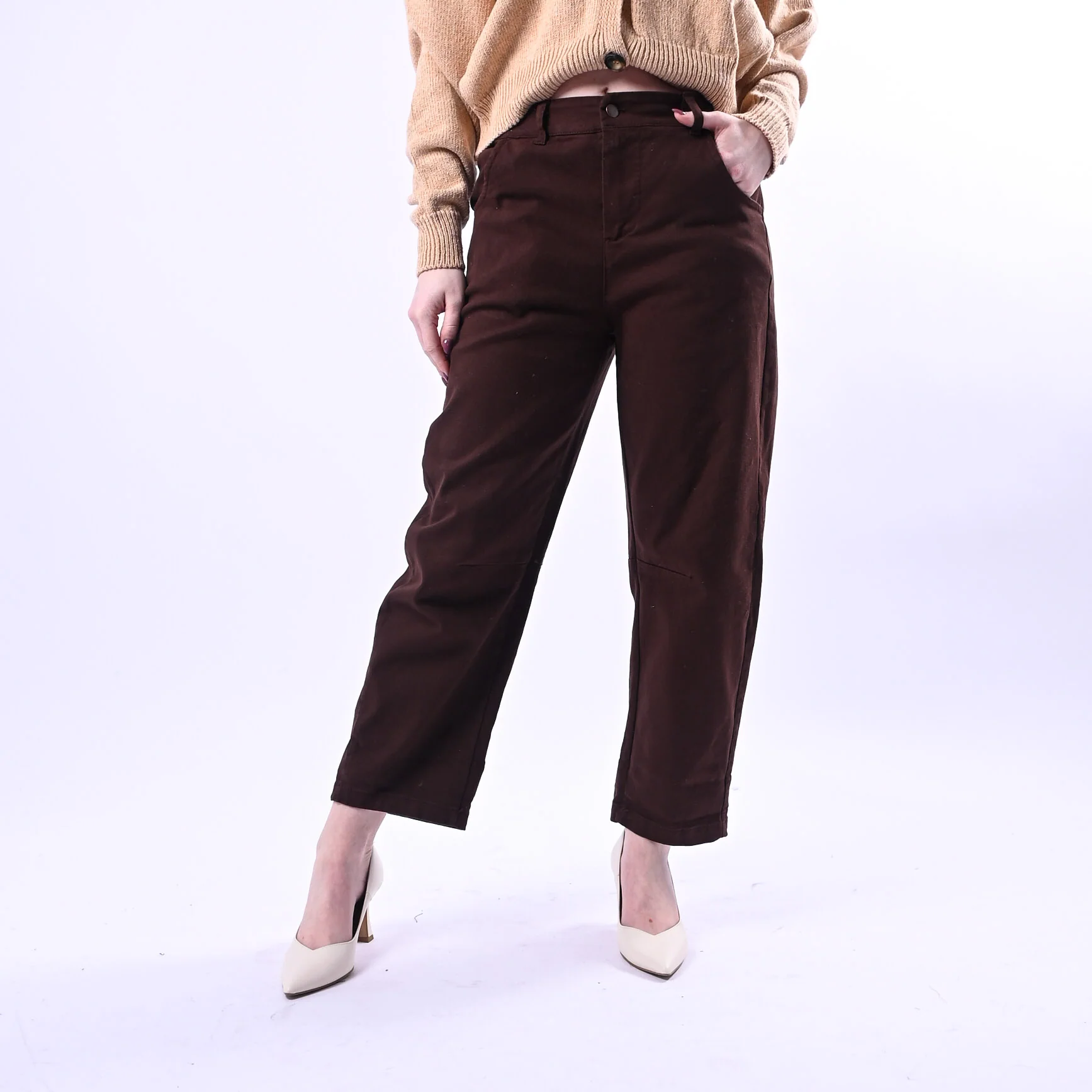 RECUPERO - PANTALONE BARREL BABY ELASTICO DIETRO ART.30325/B - BULL MORO