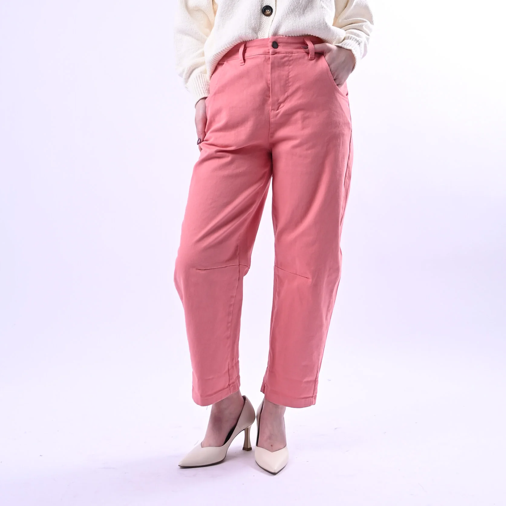 RECUPERO - PANTALONE BARREL BABY ELASTICO DIETRO ART.30325/B - BULL ROSA