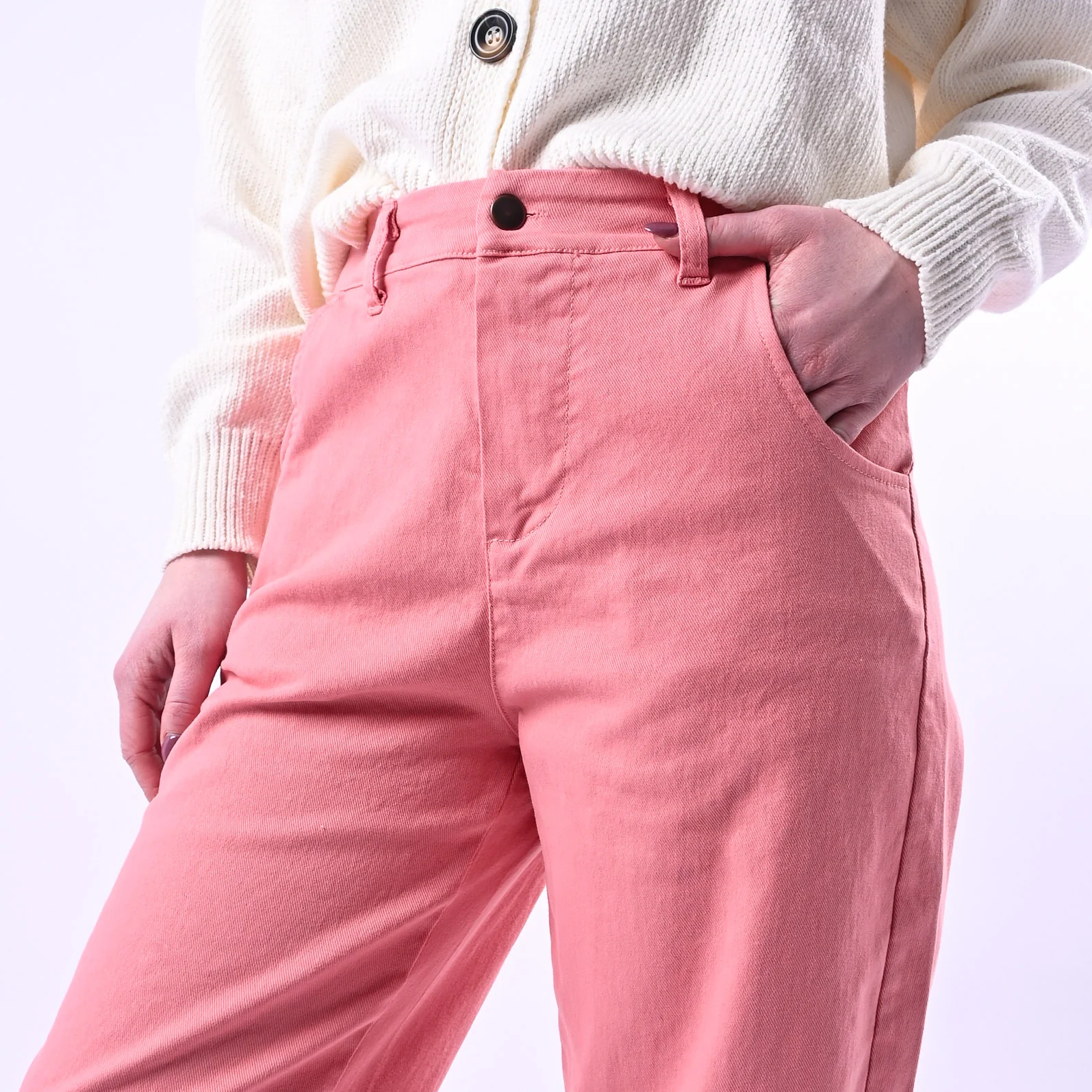 RECUPERO - PANTALONE BARREL BABY ELASTICO DIETRO ART.30325/B - BULL ROSA - Image 5