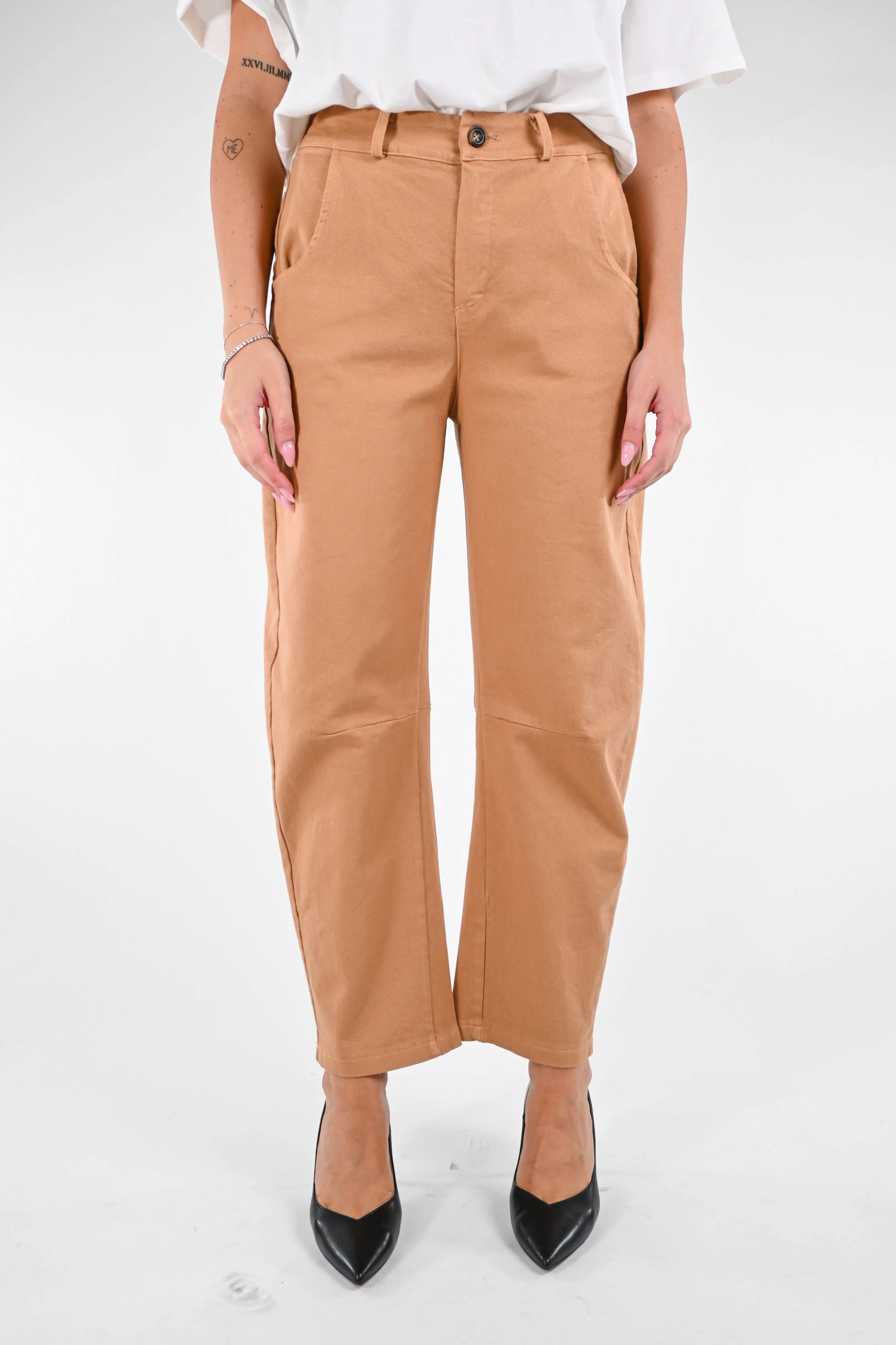 RECUPERO - PANTALONE BAGGY BULL DENIM ART.202502 - CAMMELLO - Image 2