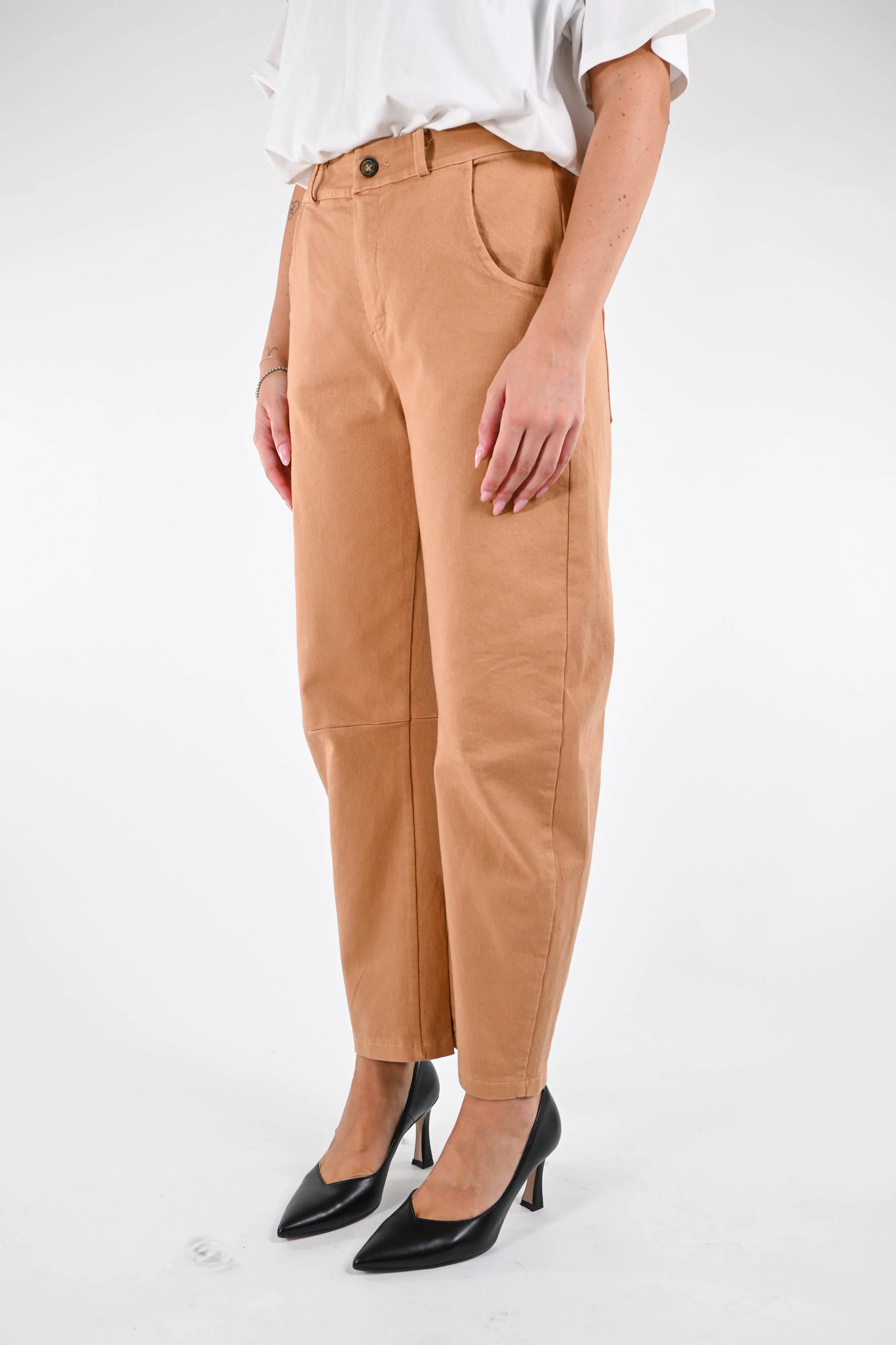 RECUPERO - PANTALONE BAGGY BULL DENIM ART.202502 - CAMMELLO - Image 3
