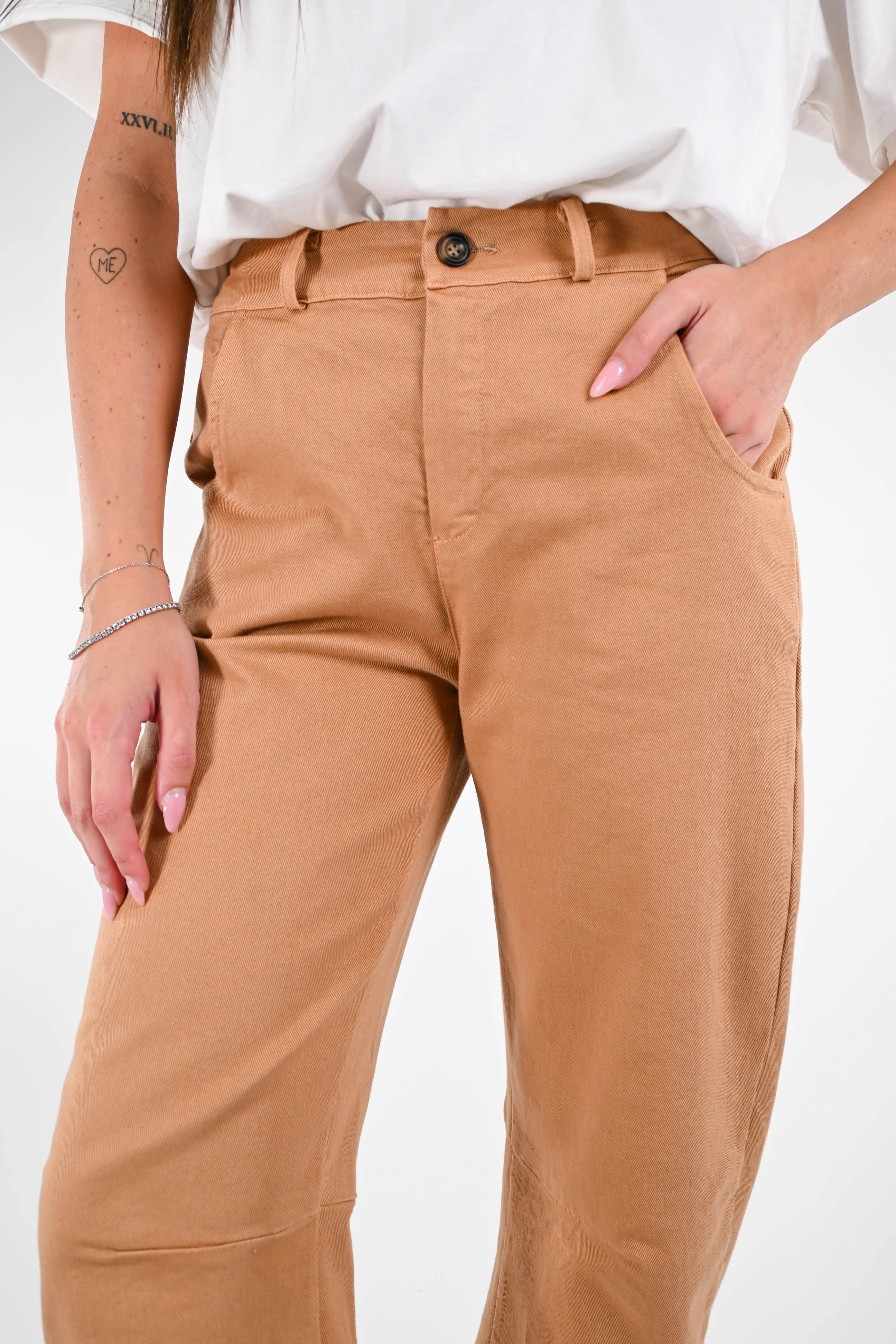 RECUPERO - PANTALONE BAGGY BULL DENIM ART.202502 - CAMMELLO - Image 5