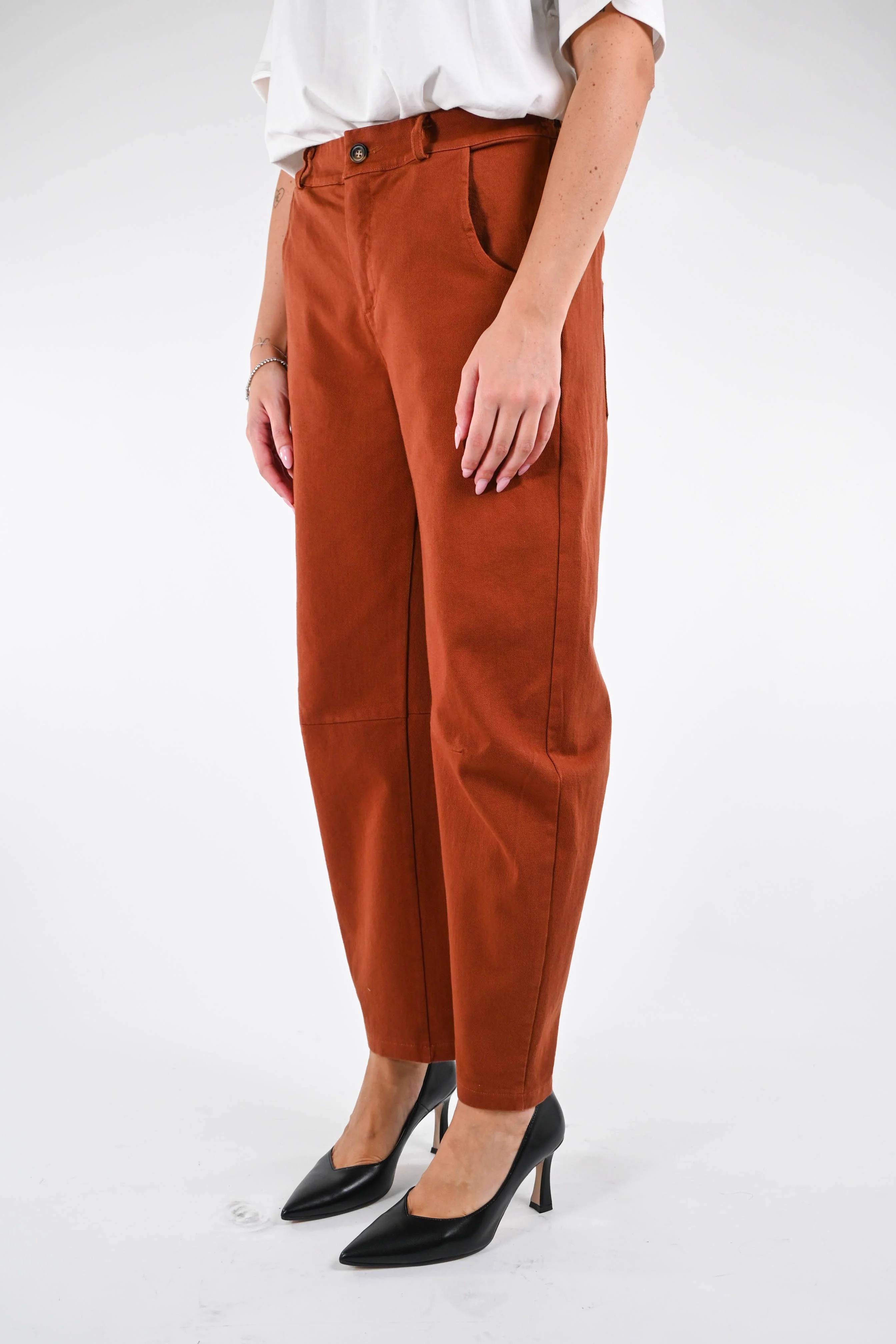 RECUPERO - PANTALONE BAGGY BULL DENIM ART.202502 - MATTONE - Image 3