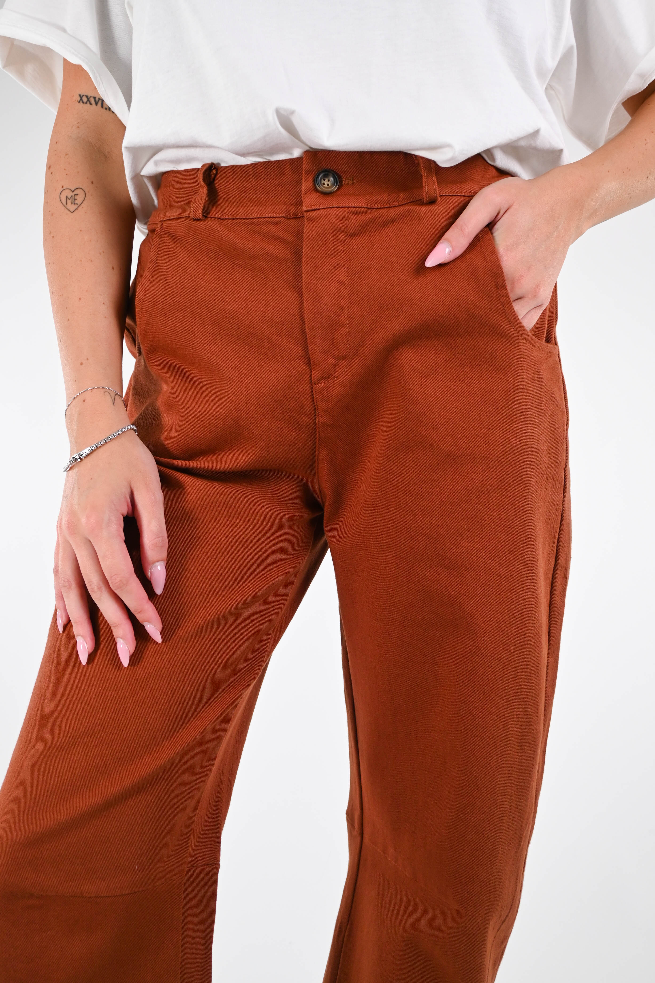 RECUPERO - PANTALONE BAGGY BULL DENIM ART.202502 - MATTONE - Image 5