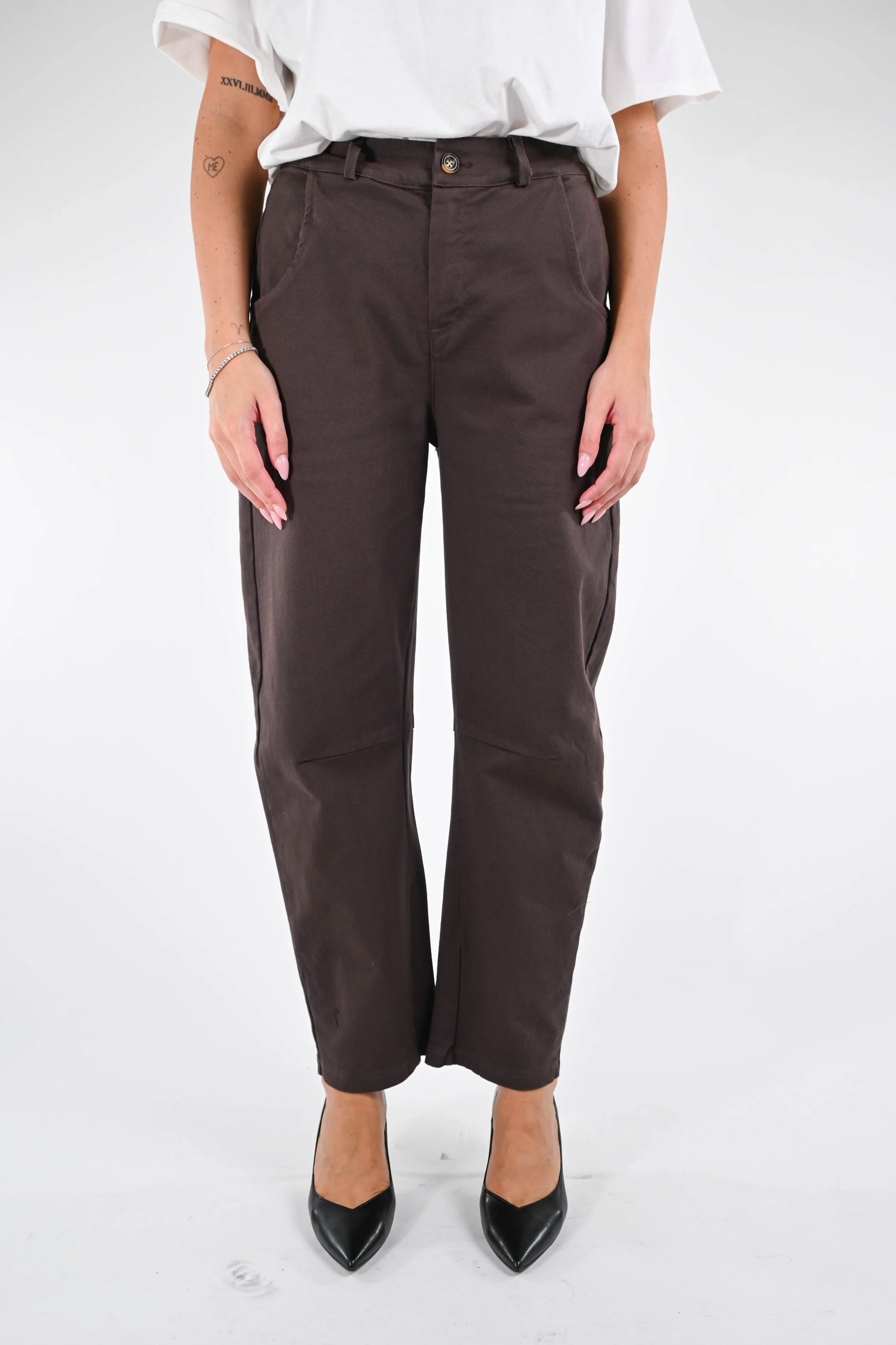 RECUPERO - PANTALONE BAGGY BULL DENIM ART.202502 - MORO - Image 2