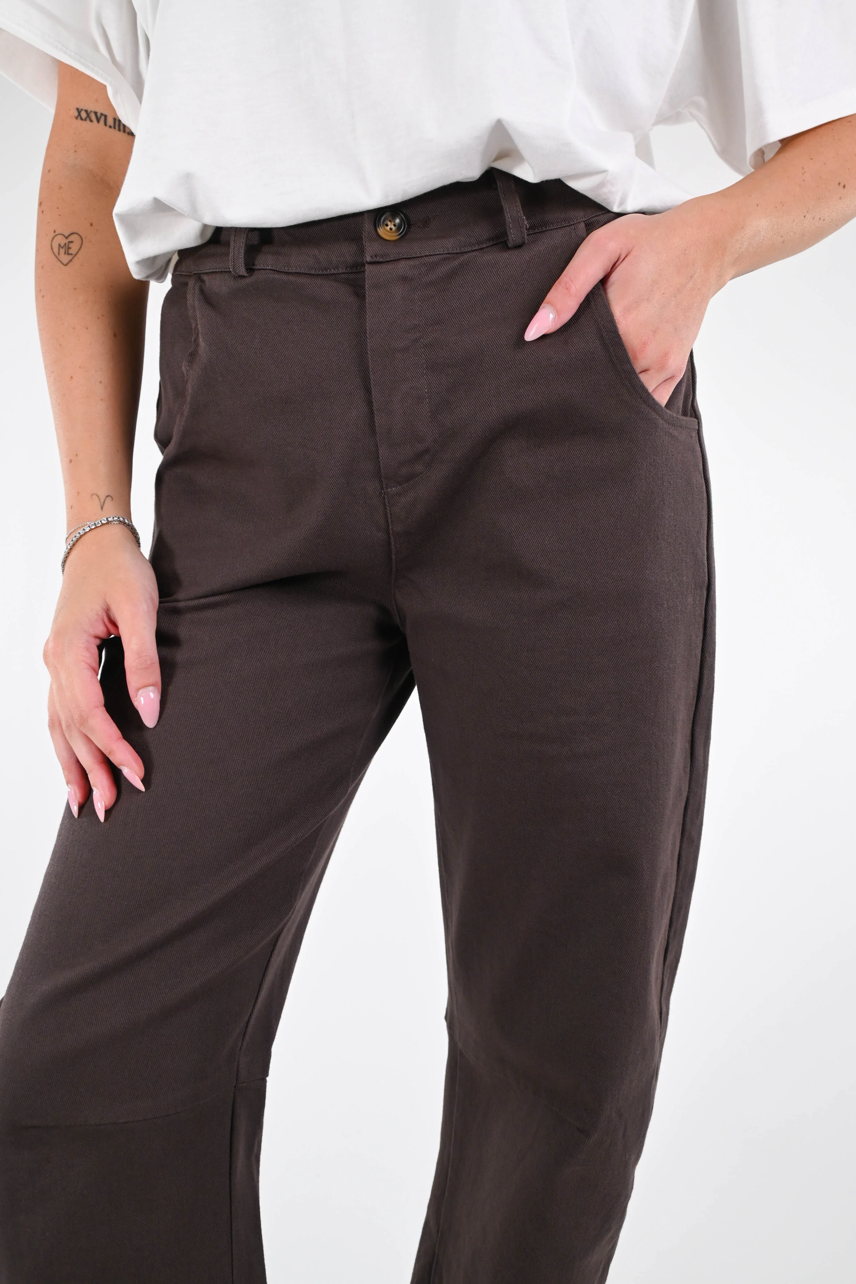 RECUPERO - PANTALONE BAGGY BULL DENIM ART.202502 - MORO - Image 5