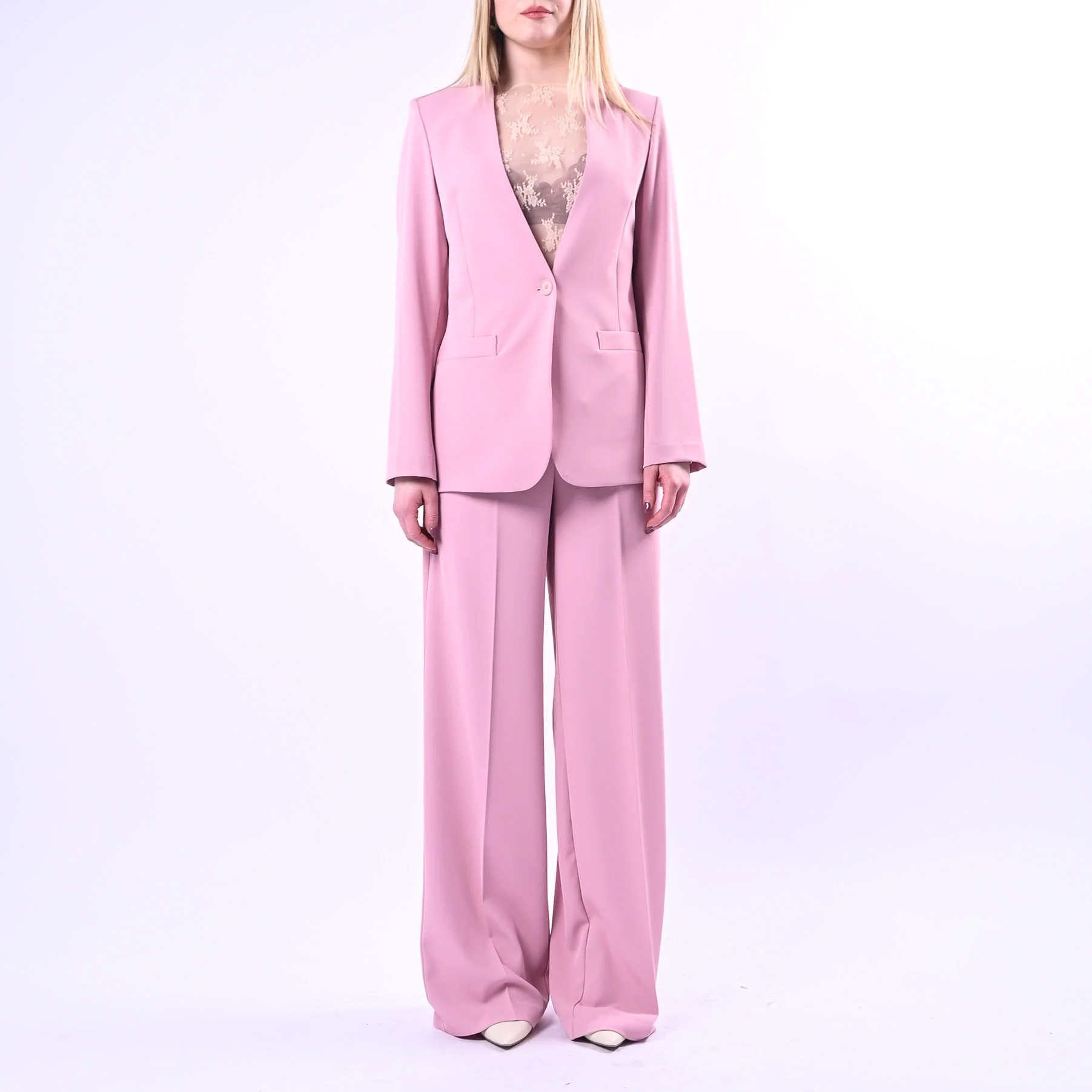 SOUVENIR - COMPLETO FLUIDO GIACCA+PANTALONE ART.W39S1200 - ROSA - Image 4