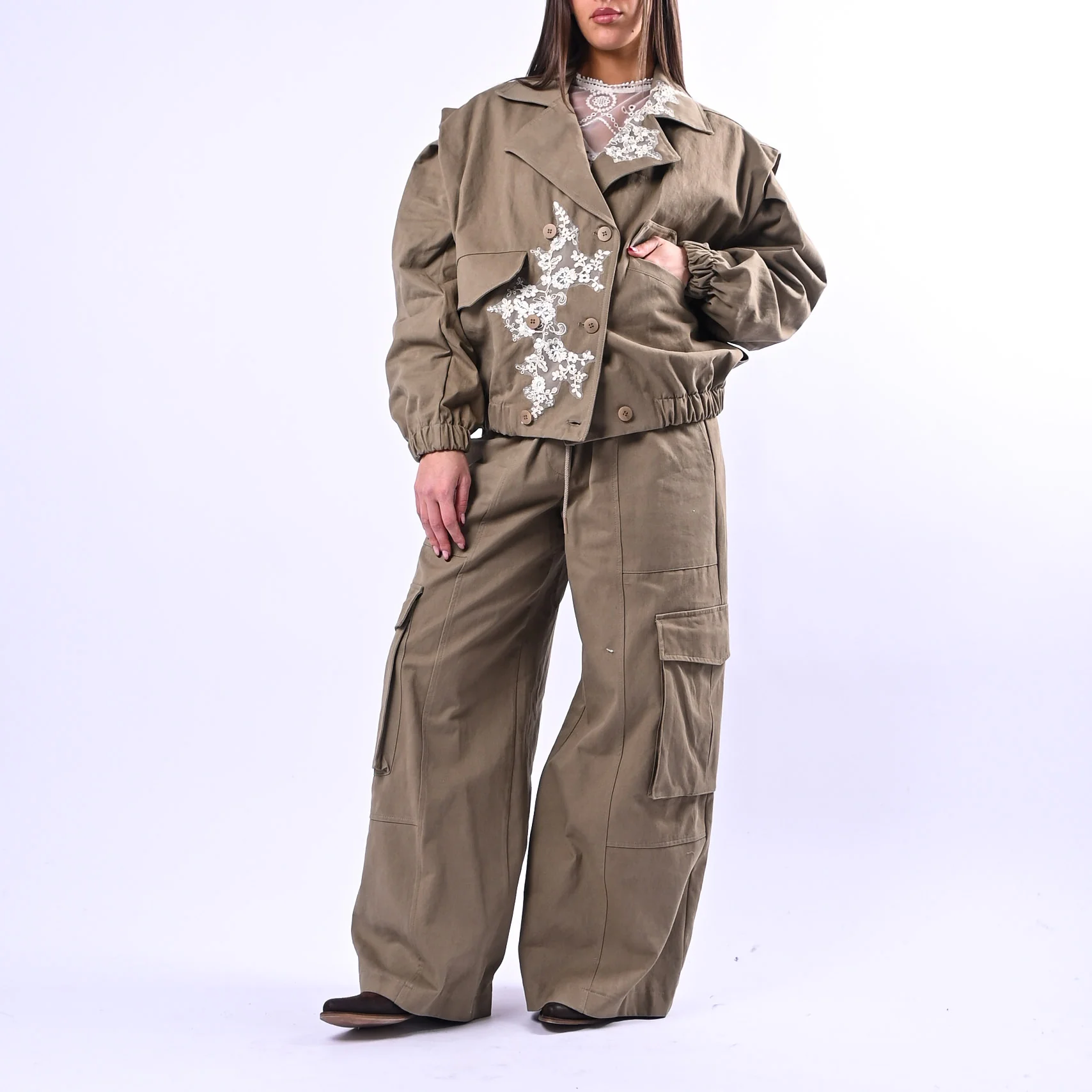 SOUVENIR - PANTALONE CARGO CON COULISSE ART.M39F0550 - COLONIALE - Image 6