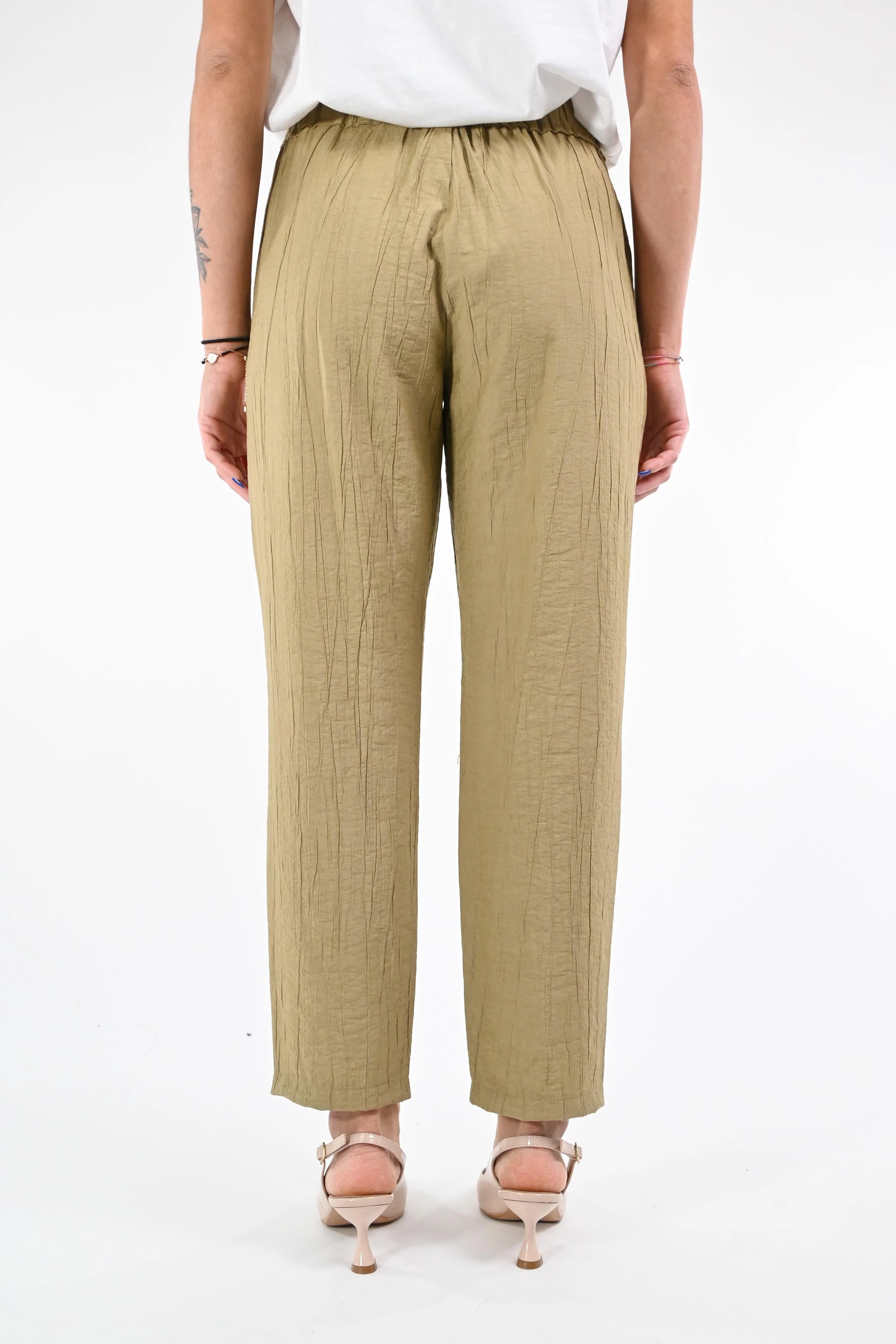 SOUVENIR - PANTALONE CON COULISSE ART.M37F0078 - OLIO - Image 4