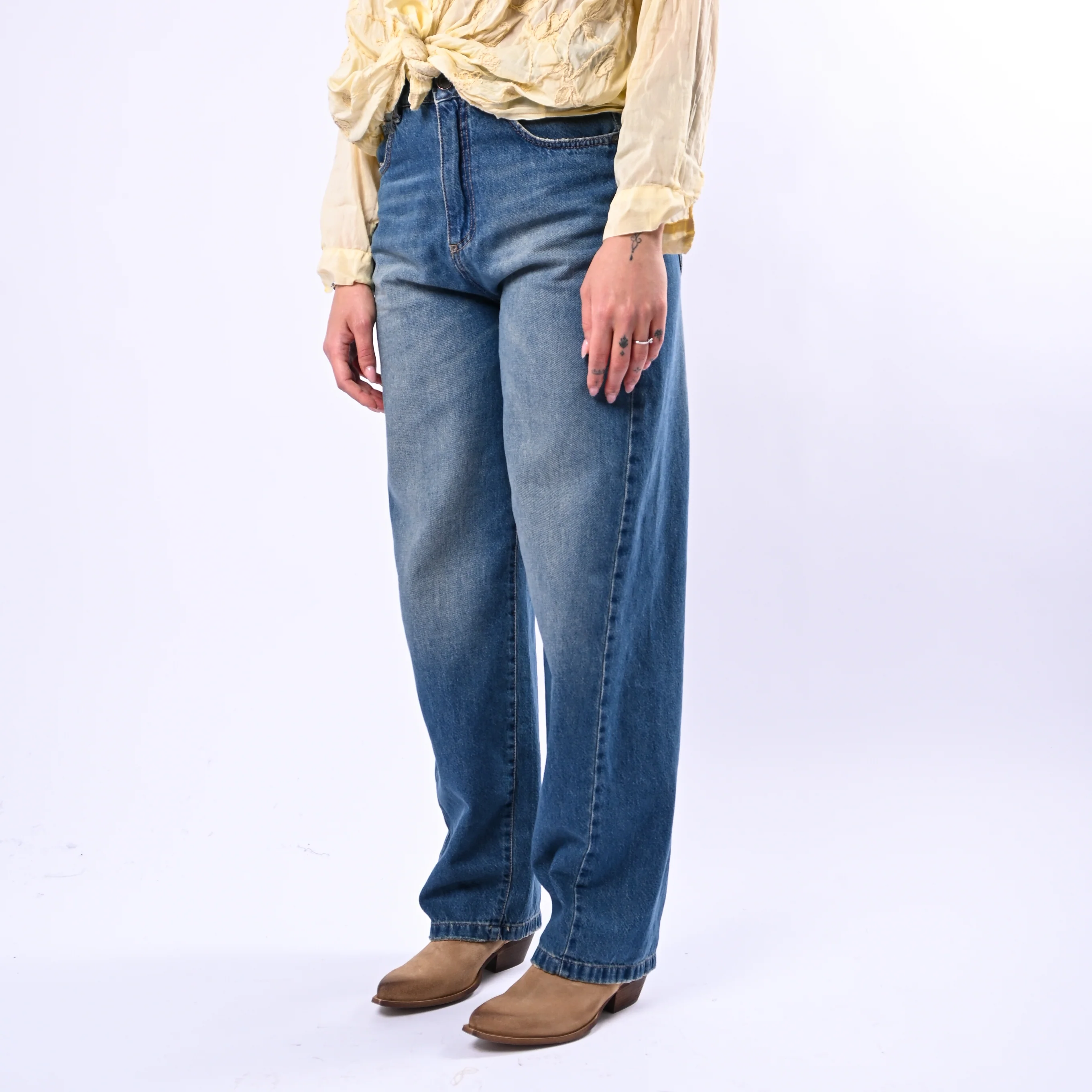 SOUVENIR PRIVE' - JEANS BARREL FLUIDO ART.C39S0027 - LAVAGGIO AL THE' CHIARO - Image 3