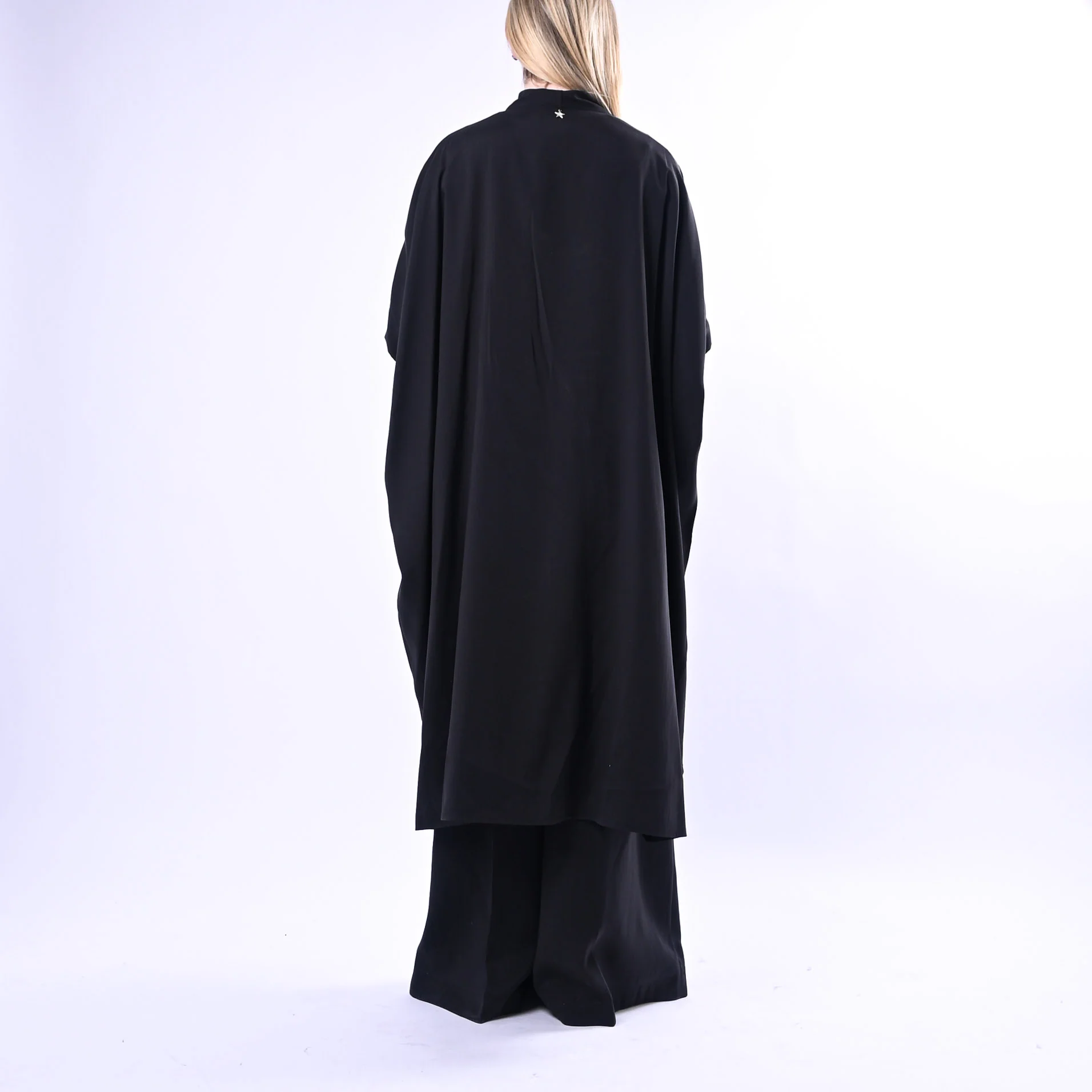 SOUVENIR PRIVE' - KIMONO LUNGO IN MODAL ART.W39S0243/N - NERO - Image 5